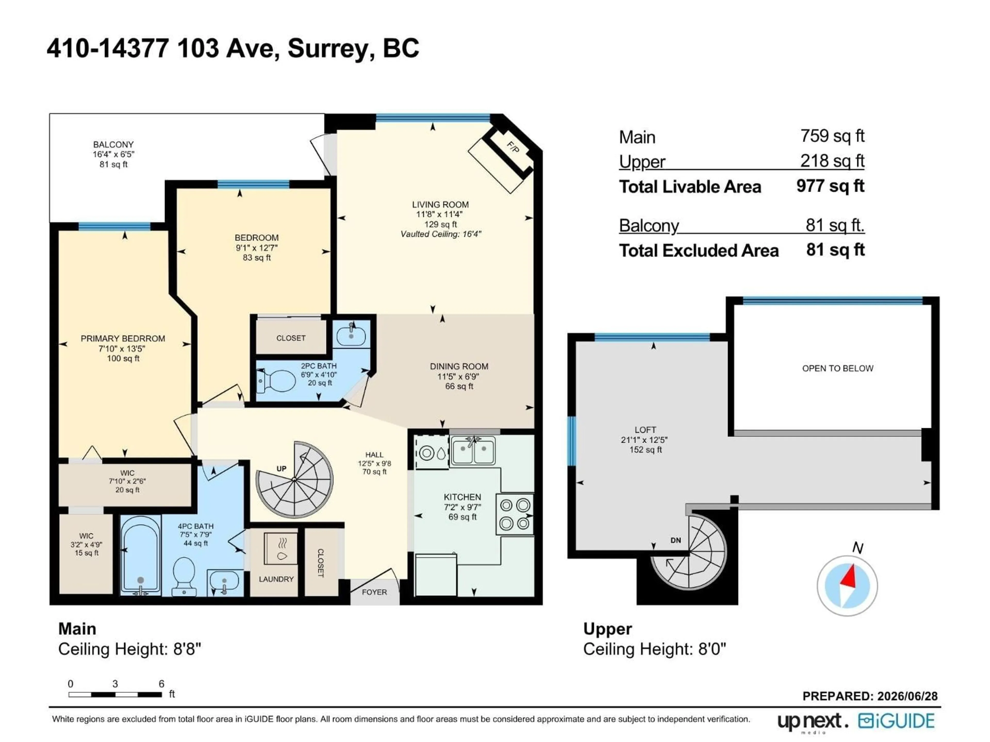 Floor plan for 410 - 14377 103 AVENUE, Surrey British Columbia V3T5V5