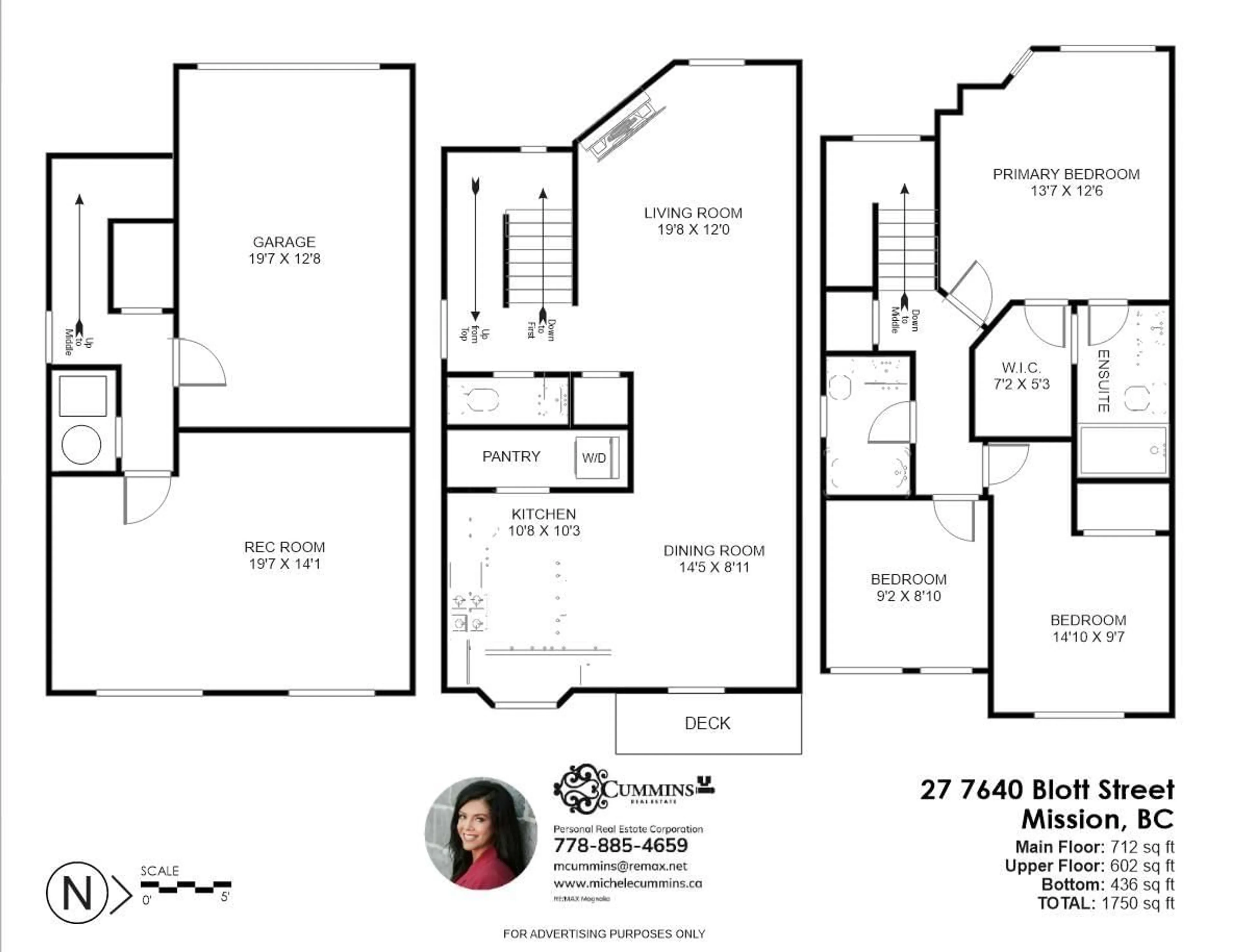 Floor plan for 27 - 7640 BLOTT STREET, Mission British Columbia V2V3K3