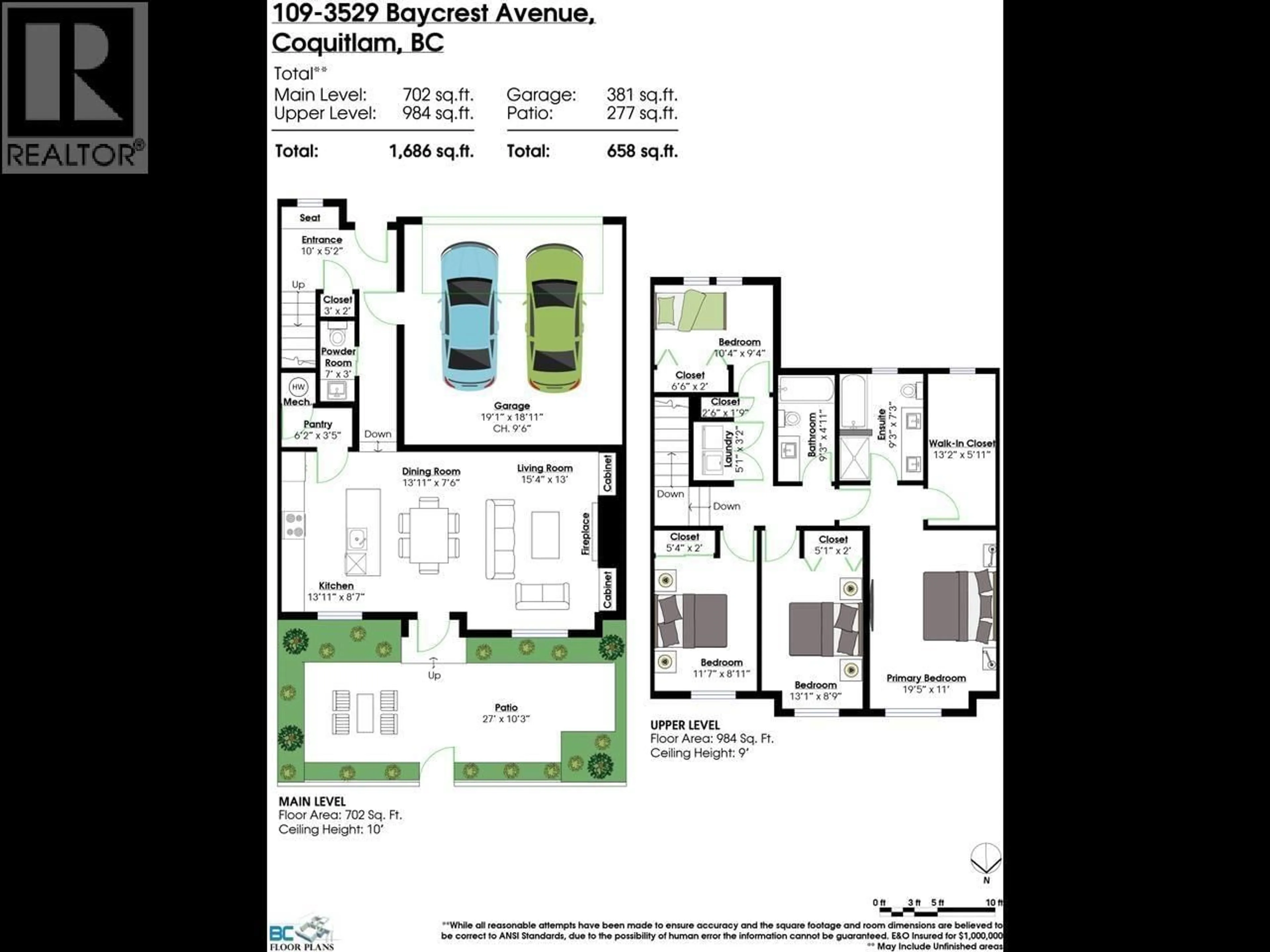 Floor plan for 109 - 3529 BAYCREST AVENUE, Coquitlam British Columbia V3B2W7