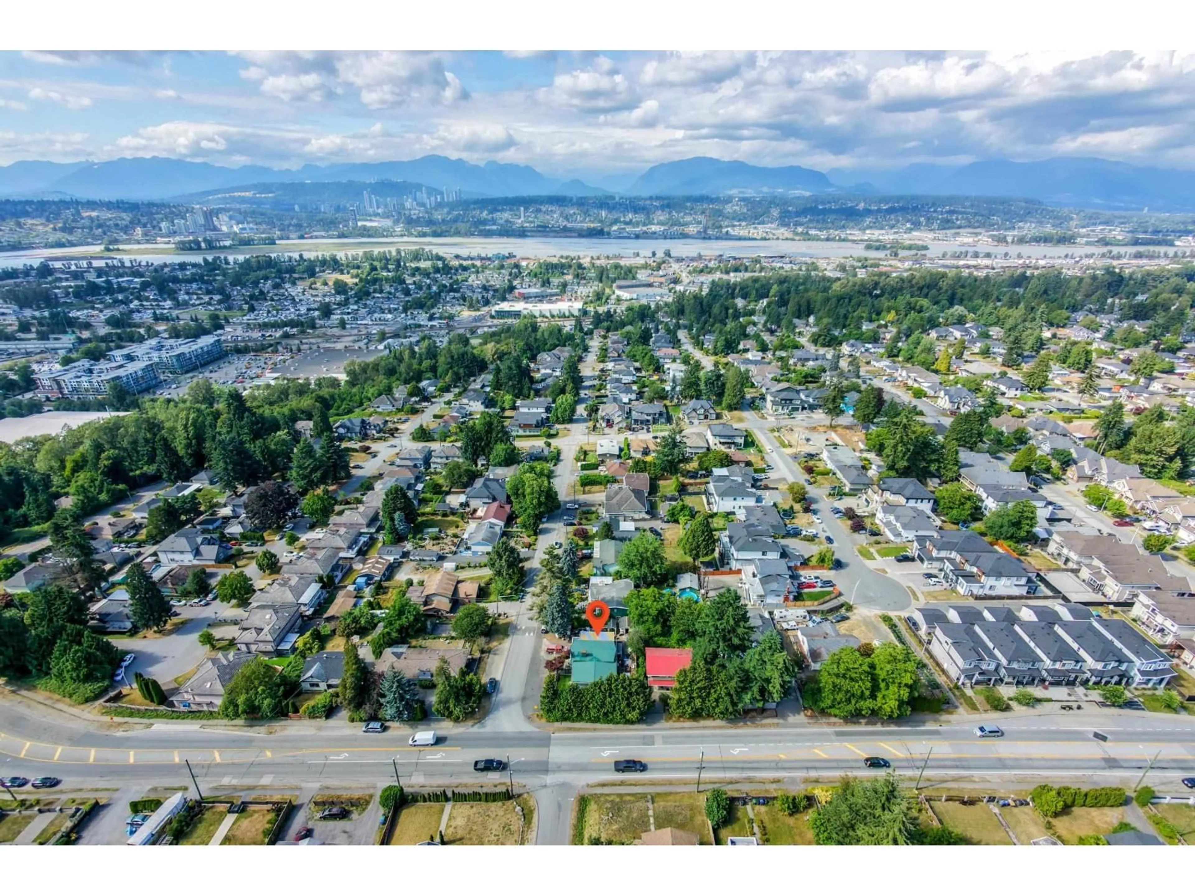 A pic from outside/outdoor area/front of a property/back of a property/a pic from drone, mountain view for 10810 129 STREET, Surrey British Columbia V3T3H8