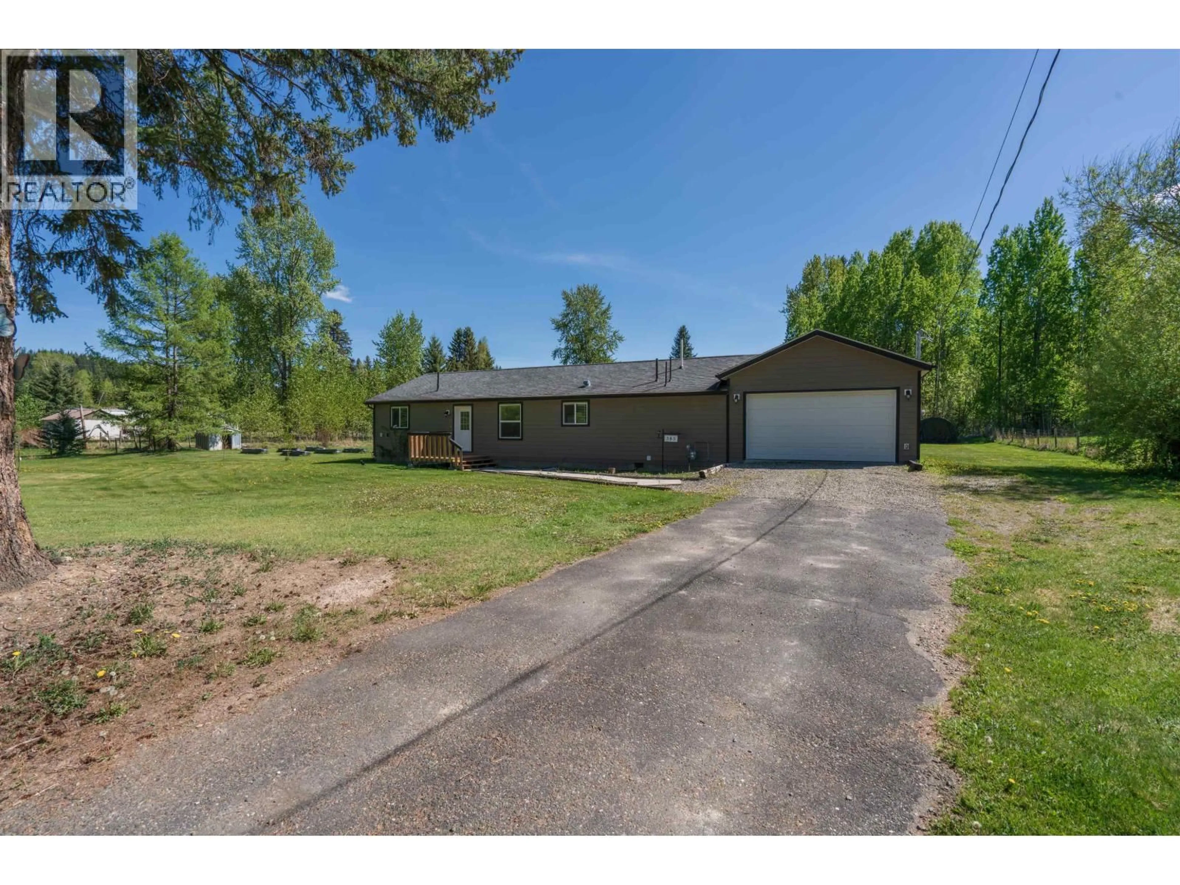A pic from outside/outdoor area/front of a property/back of a property/a pic from drone, street for 385 COLGROVE ROAD, Hixon British Columbia V0K1S0