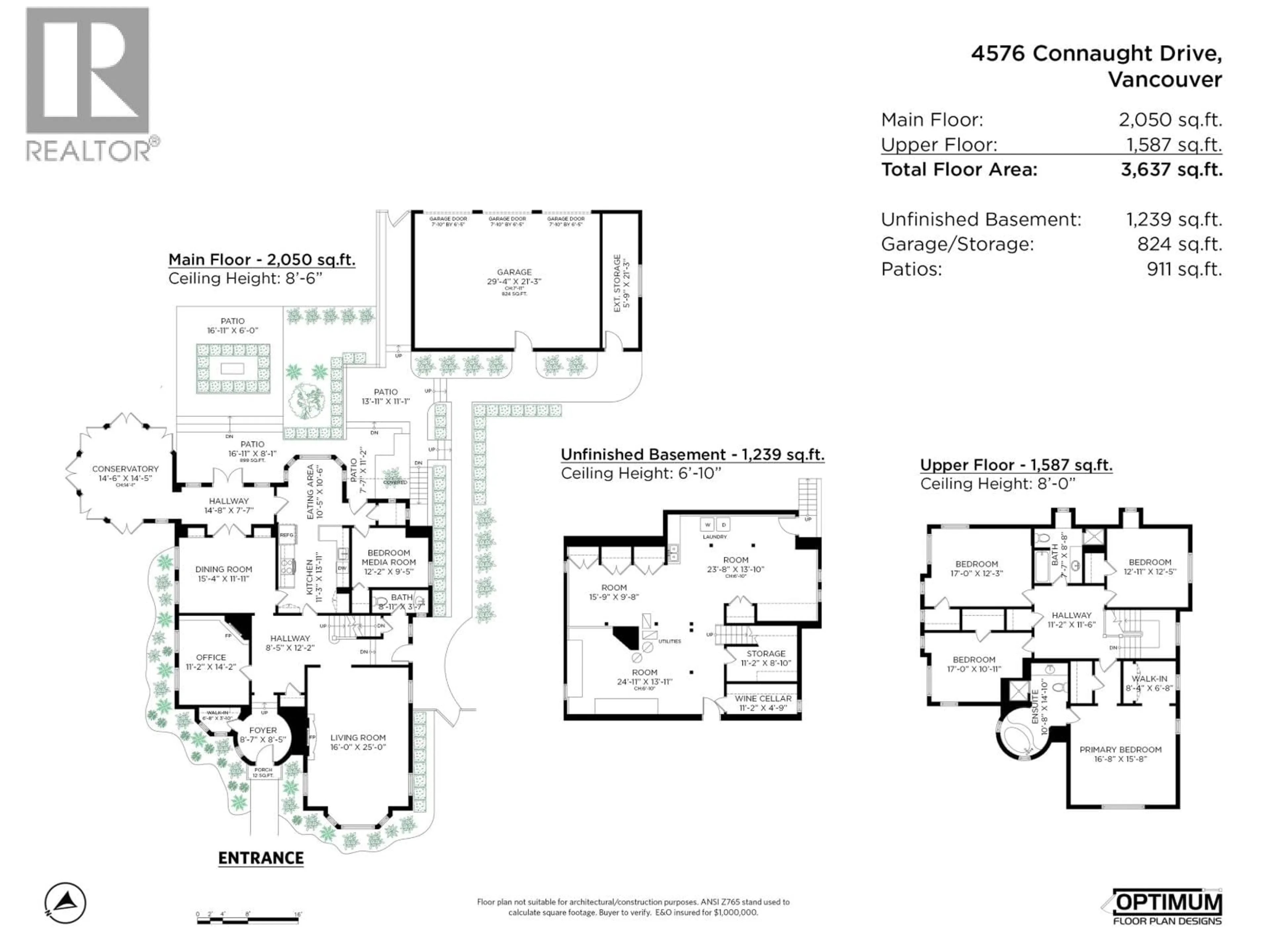 Floor plan for 4576 CONNAUGHT DRIVE, Vancouver British Columbia V6J4E2