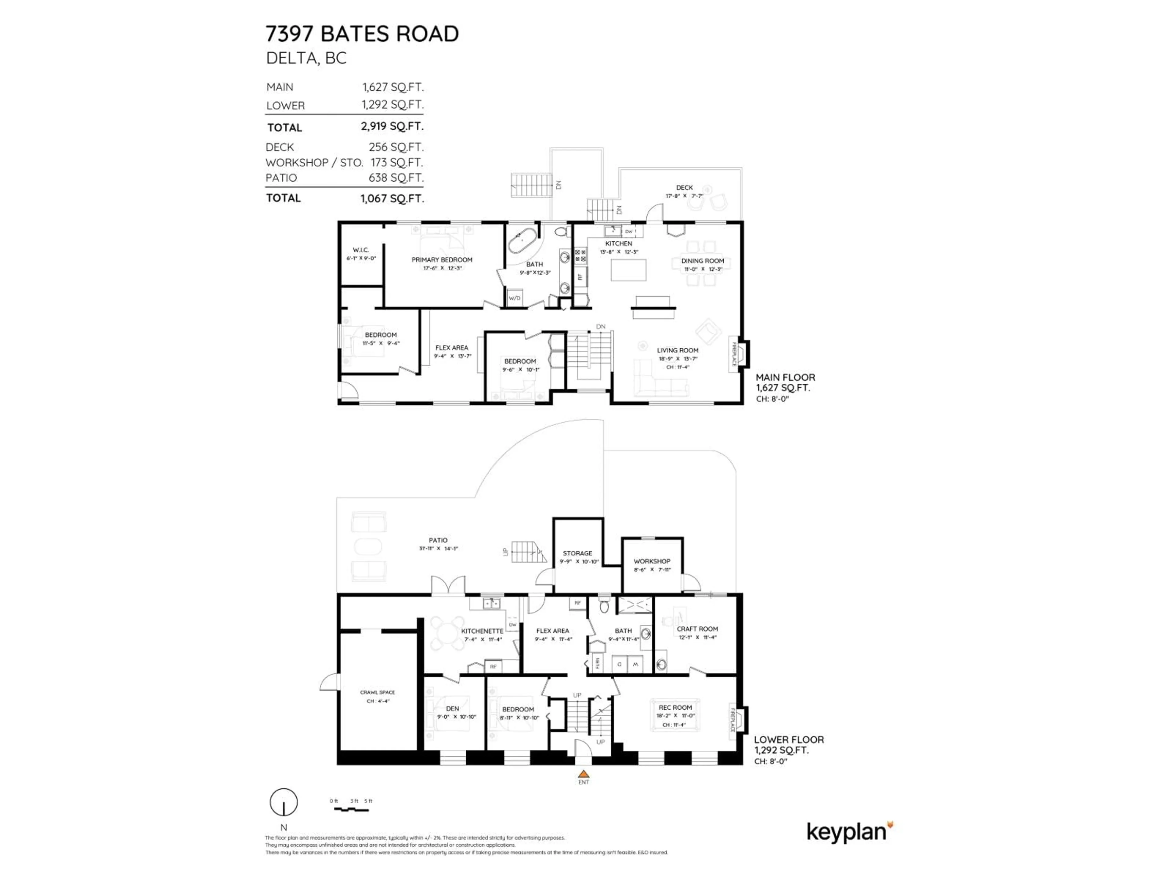 Floor plan for 7397 BATES ROAD, Delta British Columbia V4C6X2