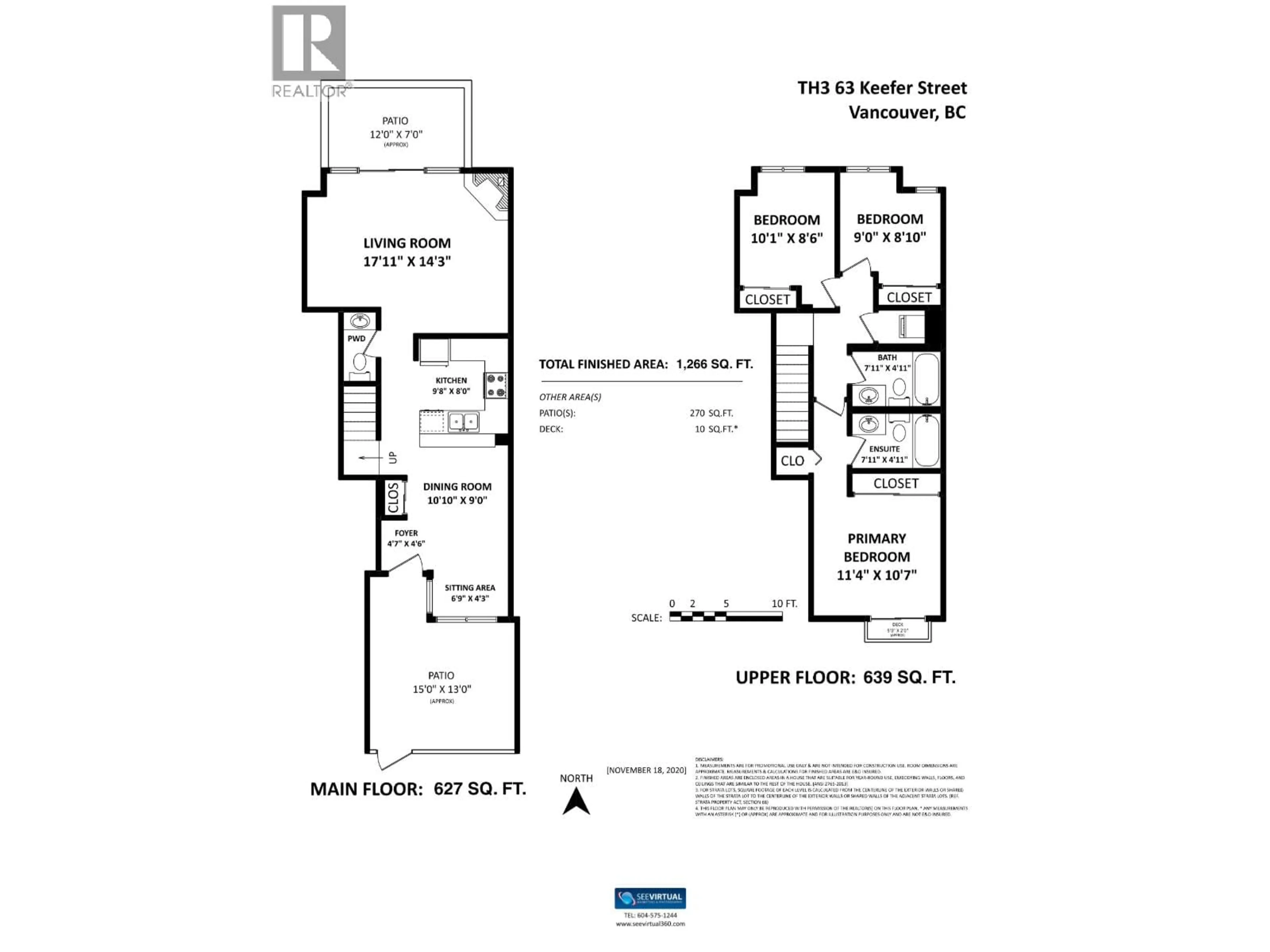 Floor plan for TH3 - 63 KEEFER PLACE, Vancouver British Columbia V6B6N6