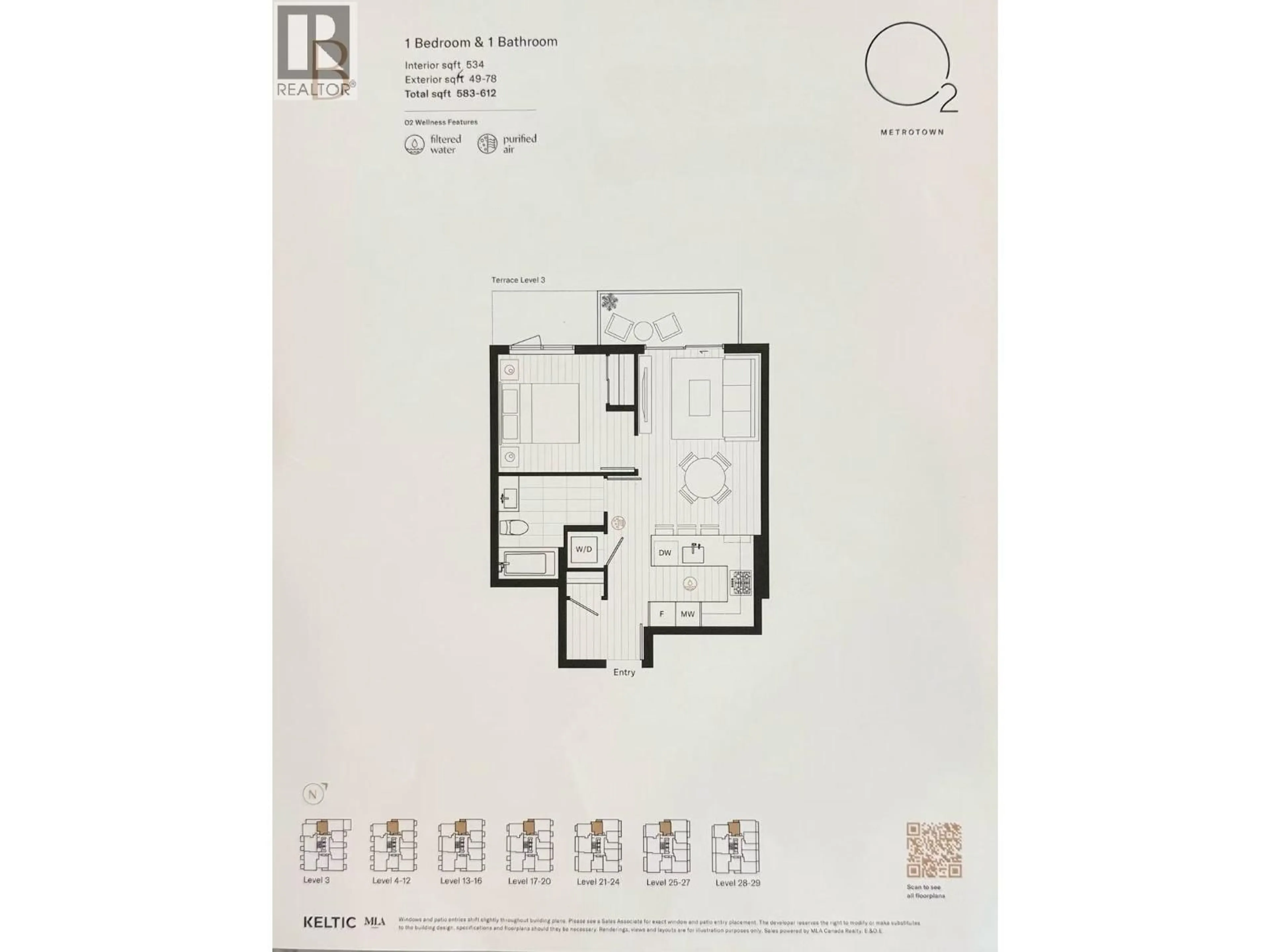 Floor plan for 1603 - 6608 SUSSEX AVENUE, Burnaby British Columbia V5H3C7