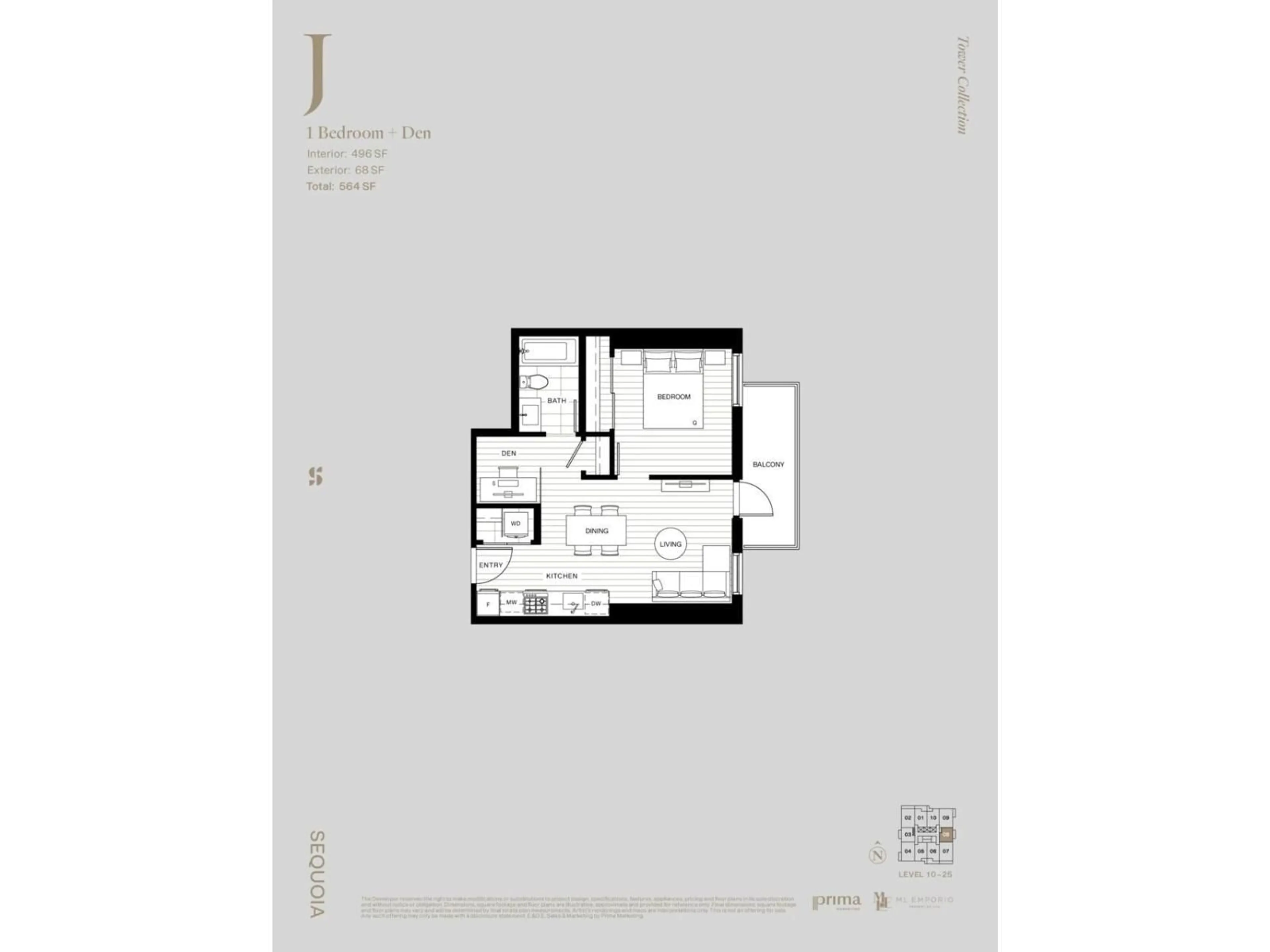 Floor plan for 2208 - 13282 104 AVENUE, Surrey British Columbia V3T3Y9