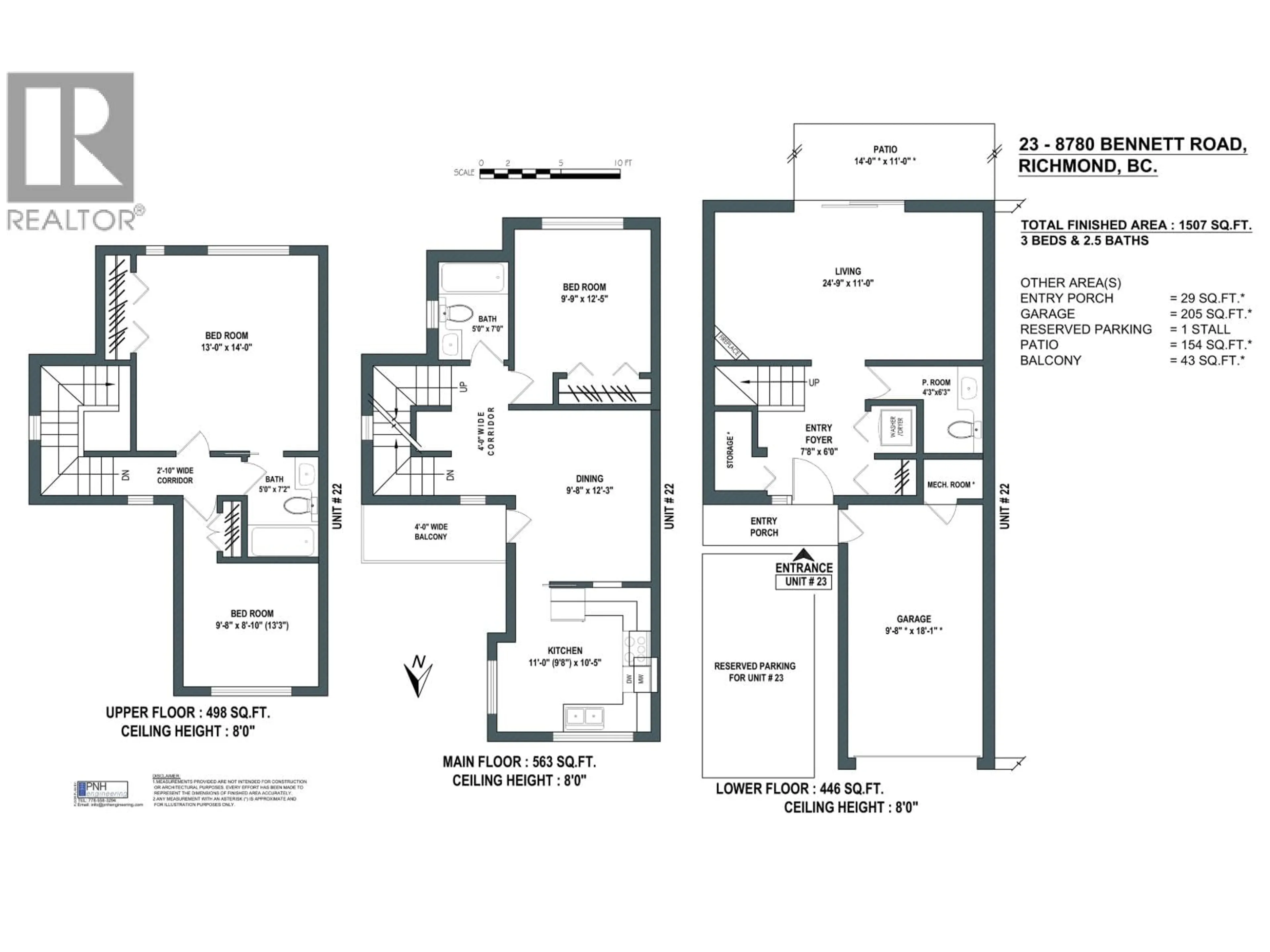 Floor plan for 23 - 8780 BENNETT ROAD, Richmond British Columbia V6Y1N7