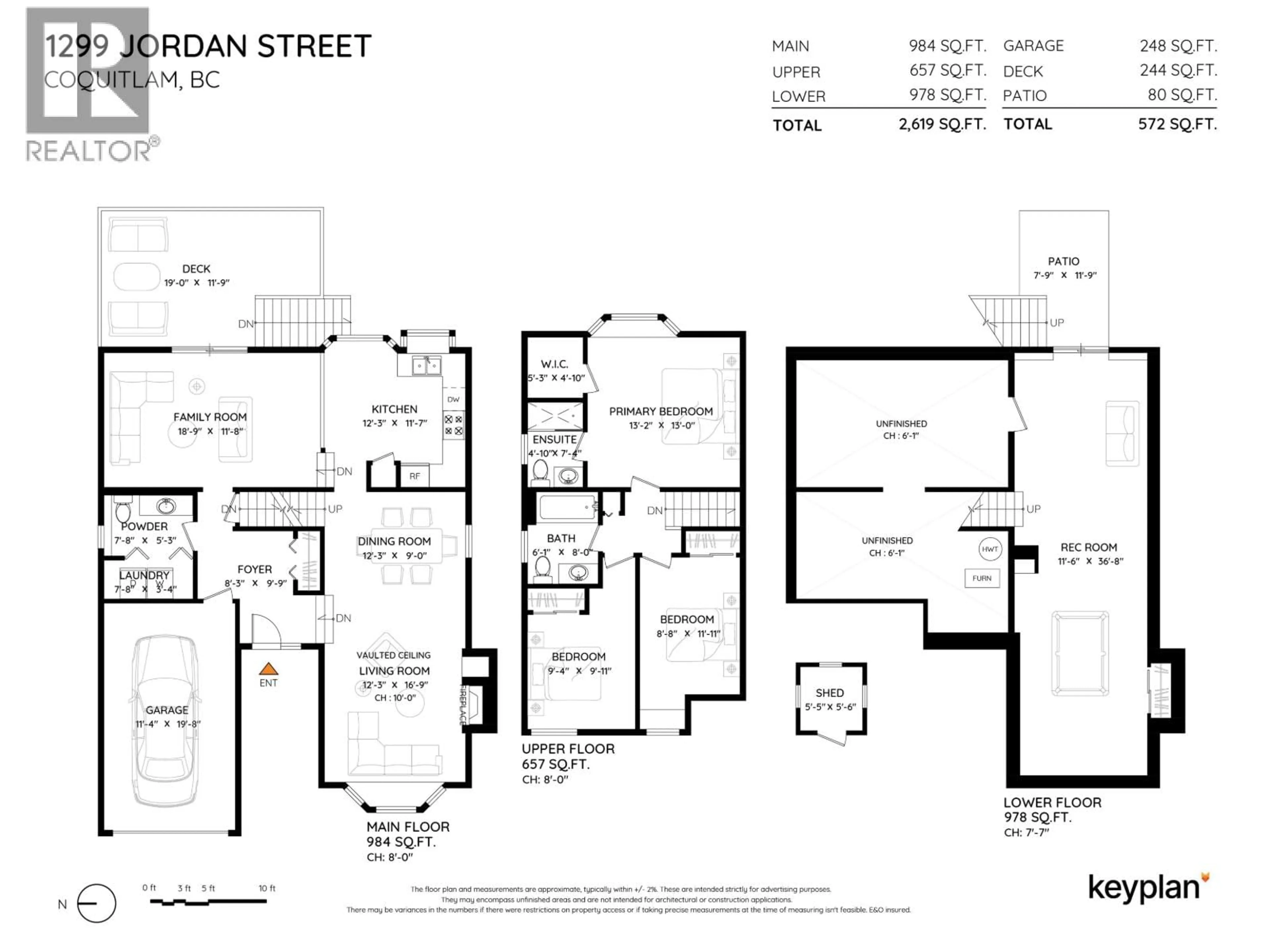 Floor plan for 1299 JORDAN STREET, Coquitlam British Columbia V3B6P1