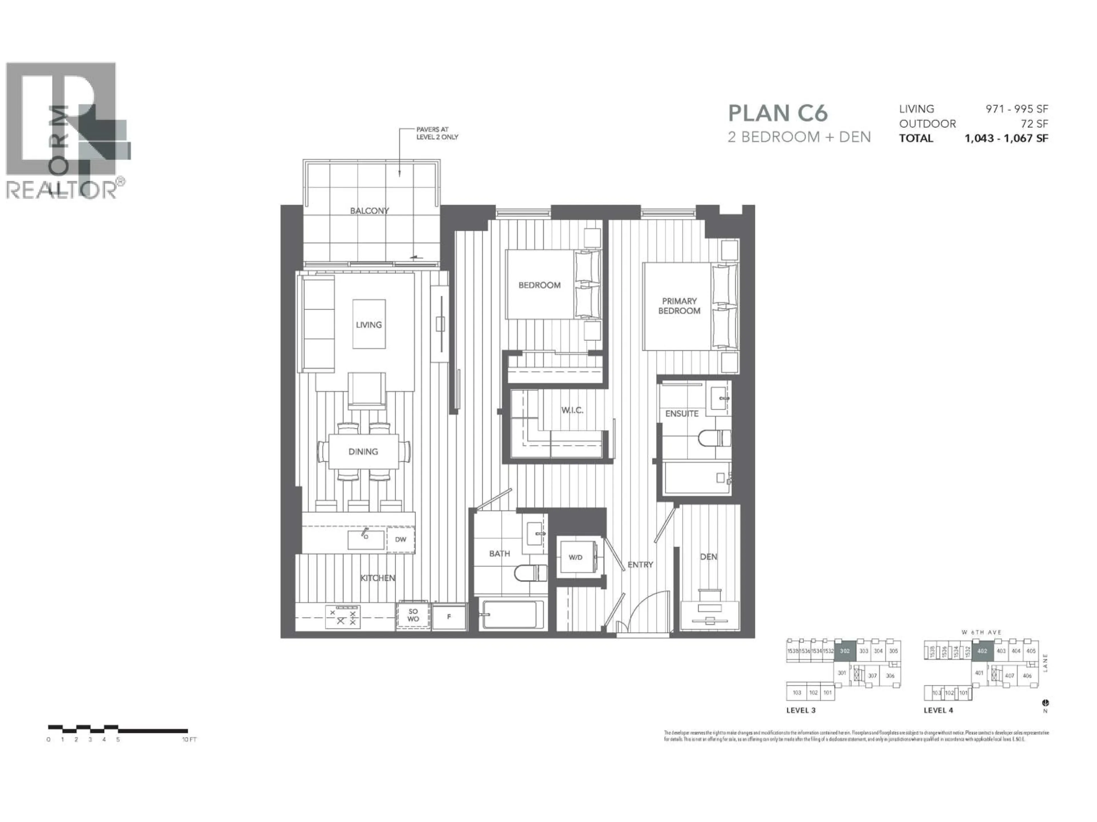 Floor plan for 302 - 1526 6TH AVENUE, Vancouver British Columbia V6J0J9
