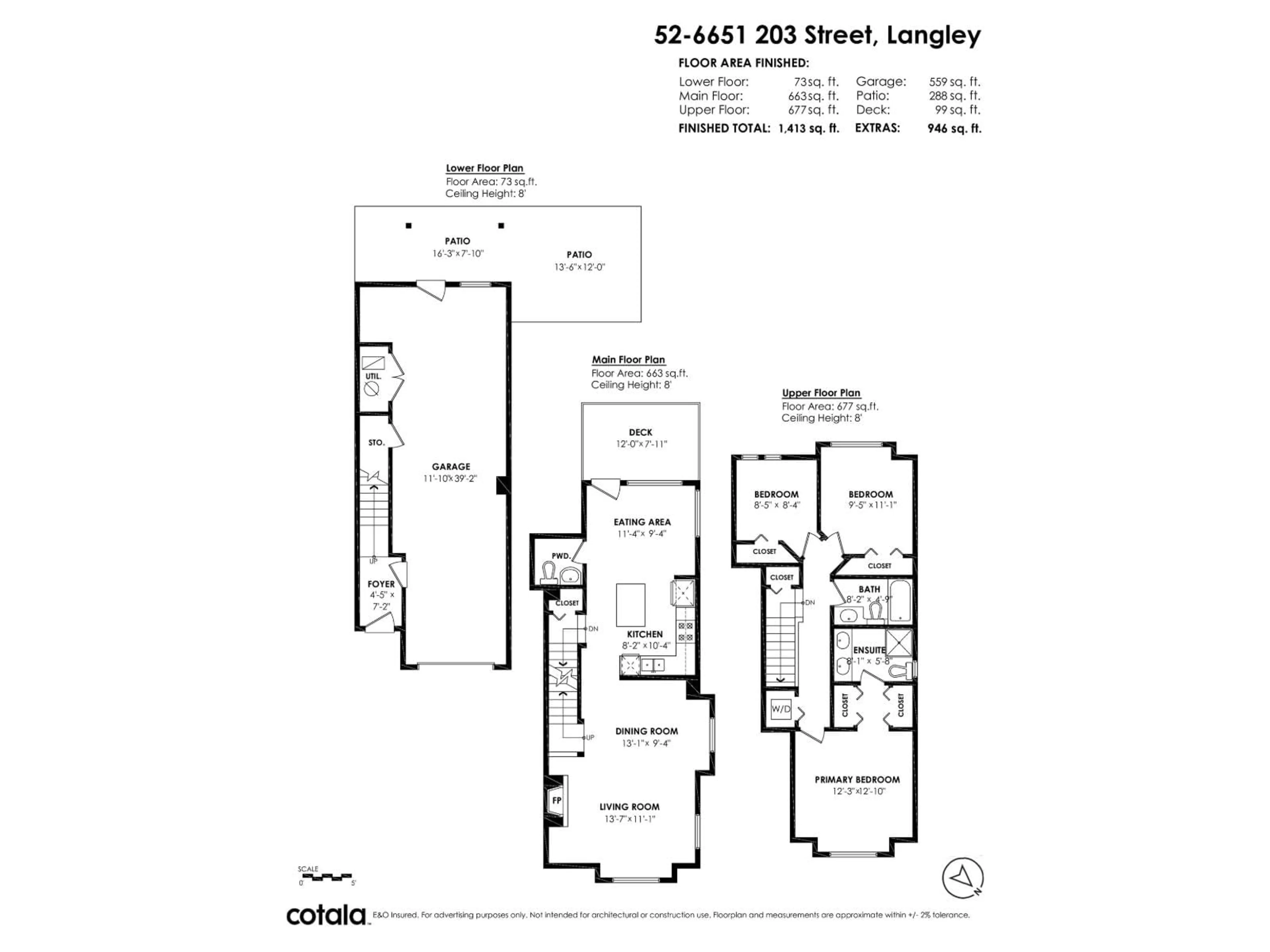 Floor plan for 52 - 6651 203 STREET, Langley British Columbia V2Y2Z2