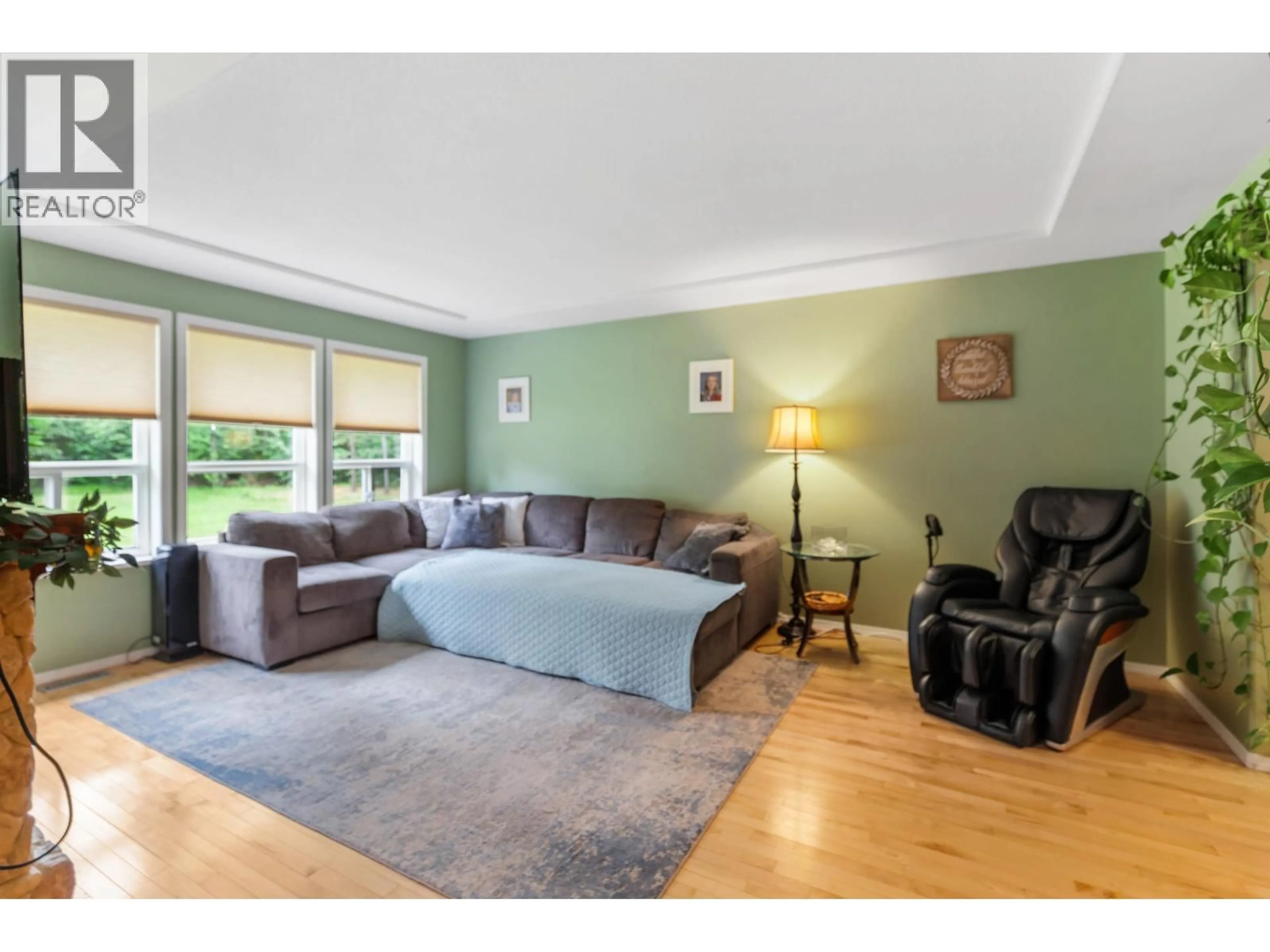 Living room with furniture, wood/laminate floor for 2125 SHARELENE DRIVE, Prince George British Columbia V2M7B6