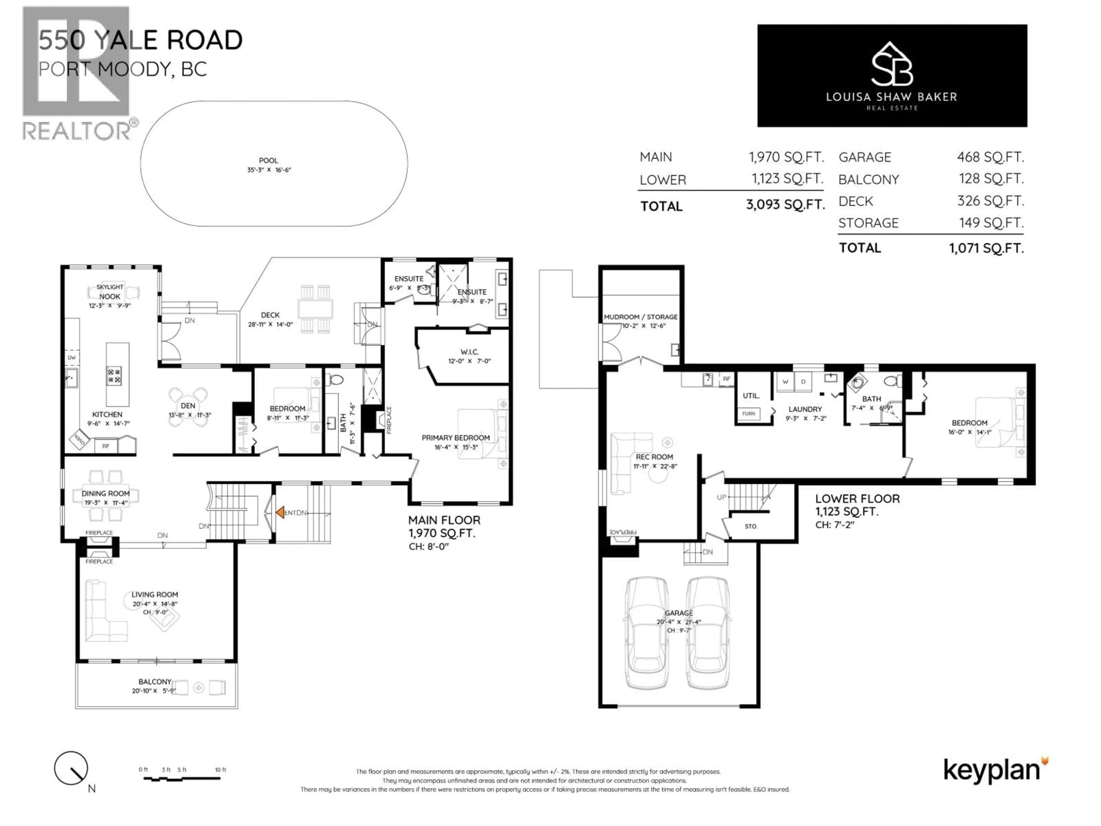 Floor plan for 550 YALE ROAD, Port Moody British Columbia V3H3K3