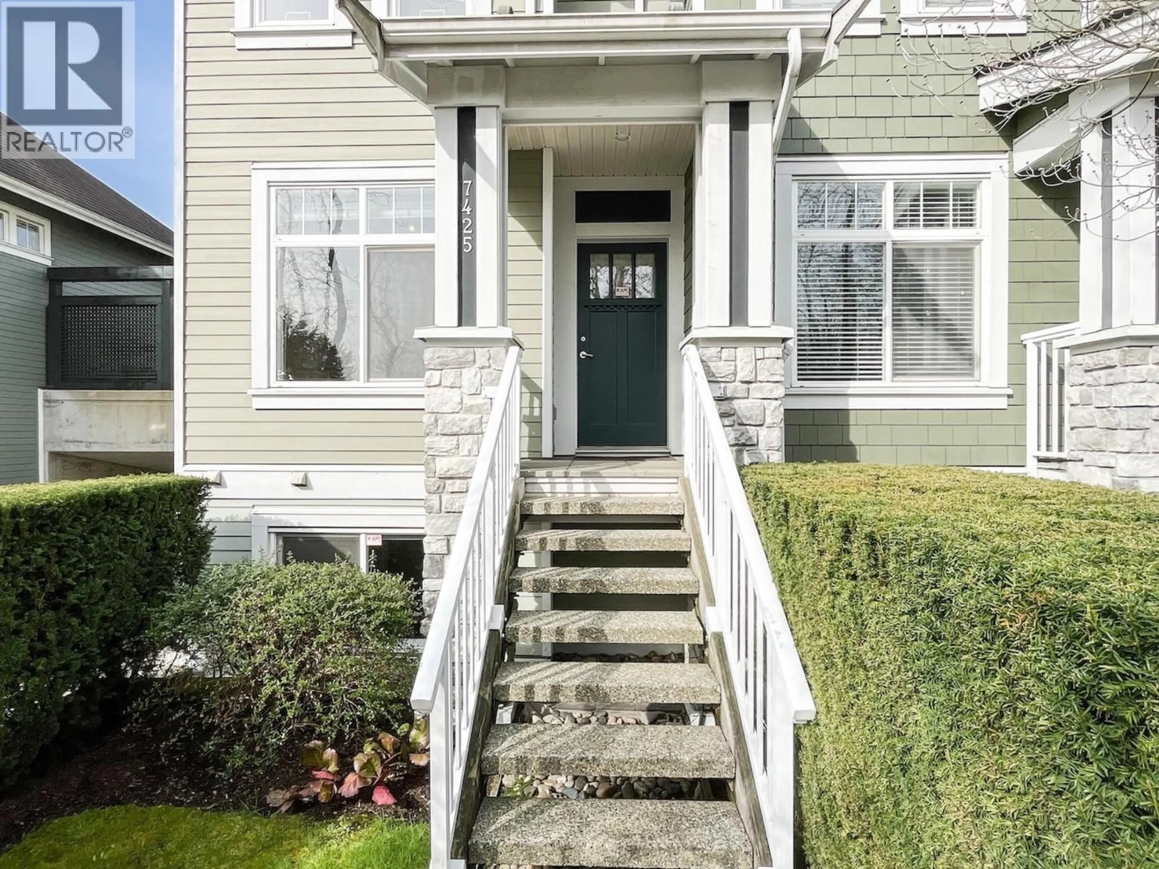 Home with vinyl exterior material, street for 7425 COLUMBIA STREET, Vancouver British Columbia V5X4X4