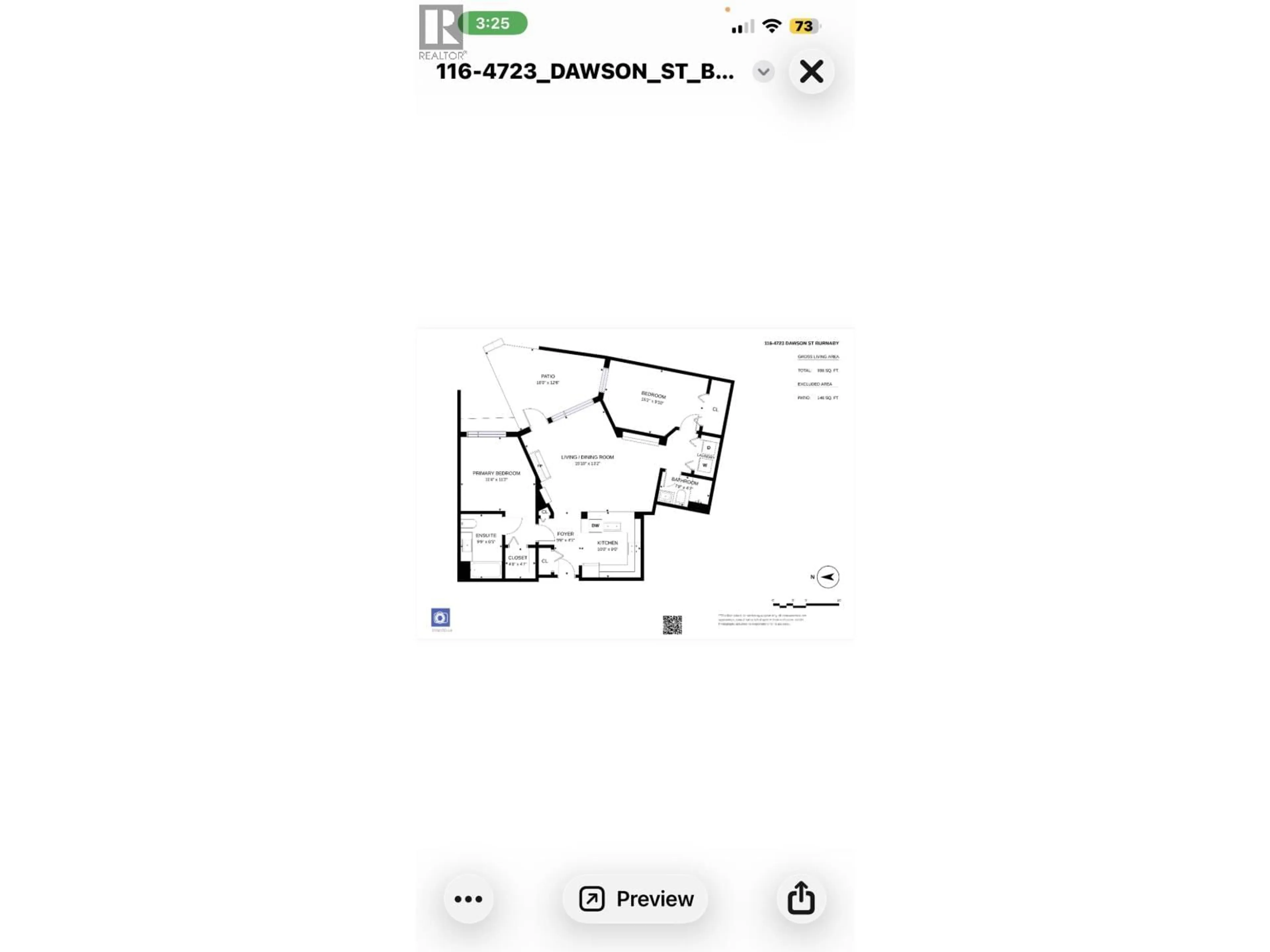Floor plan for 116 - 4723 DAWSON STREET, Burnaby British Columbia V5C0A7