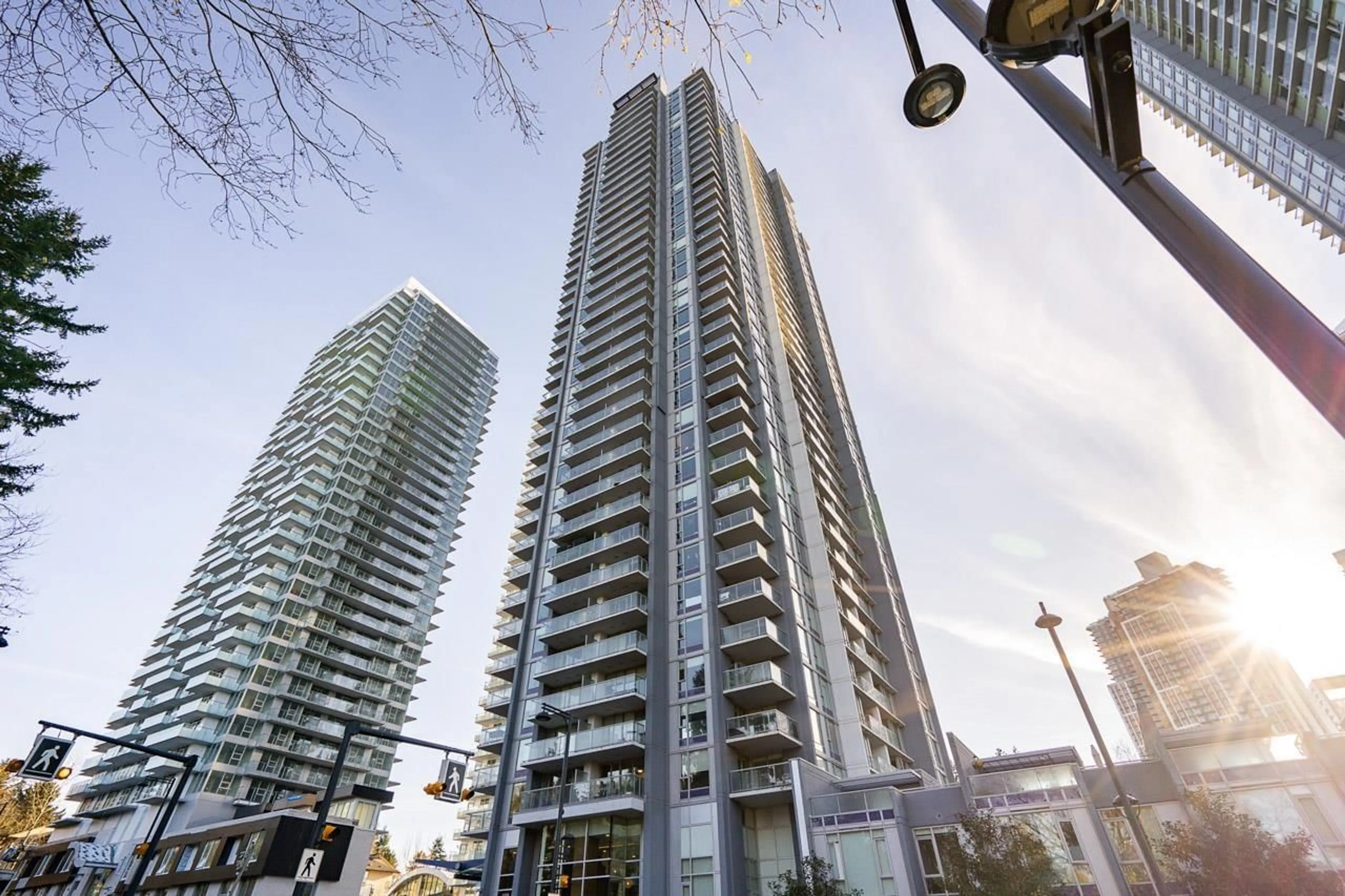 Patio, city buildings view from balcony for 3709 - 13750 100 AVENUE, Surrey British Columbia V3T0L3