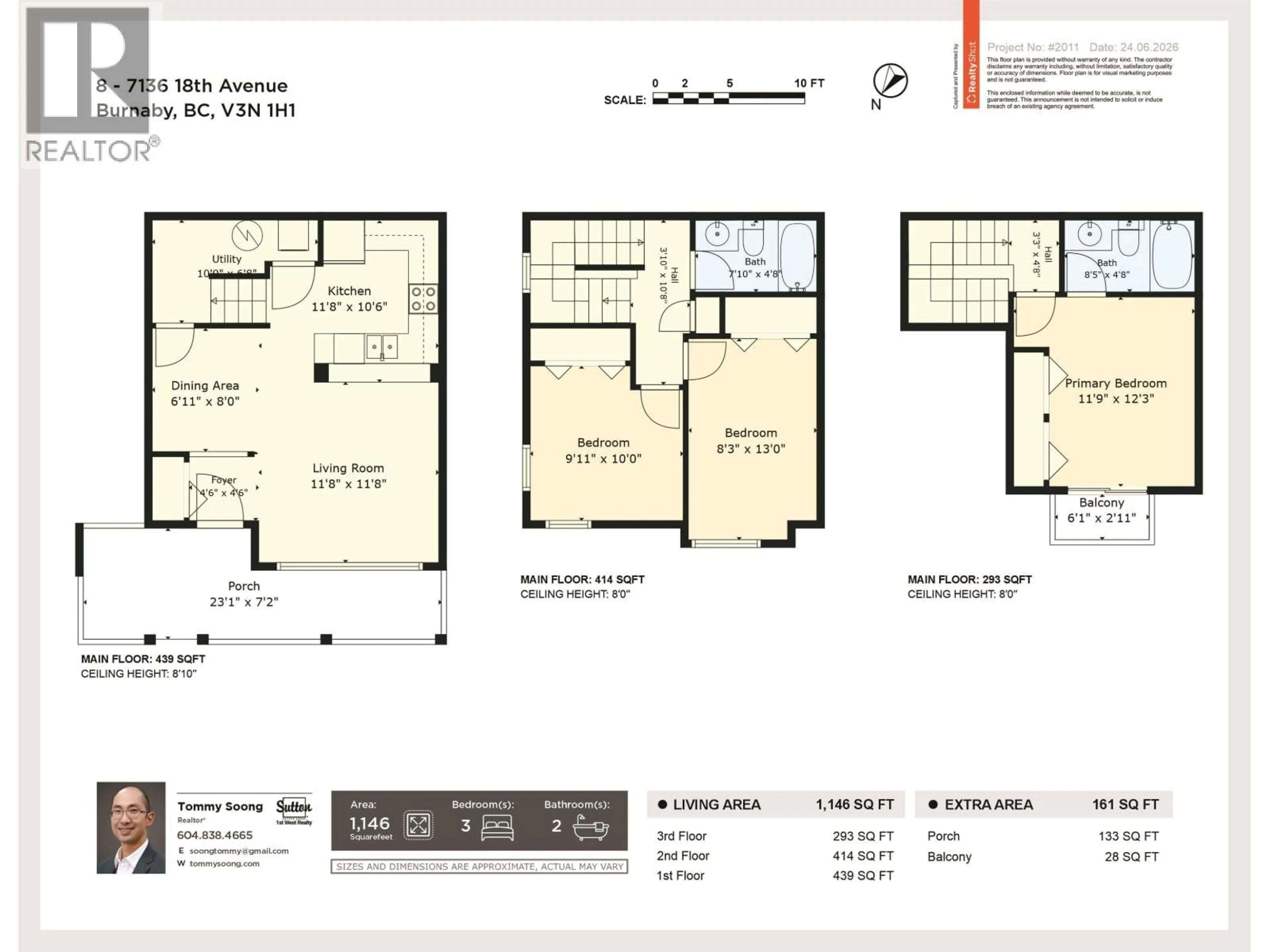 Floor plan for 8 - 7136 18TH AVENUE, Burnaby British Columbia V3N1H1