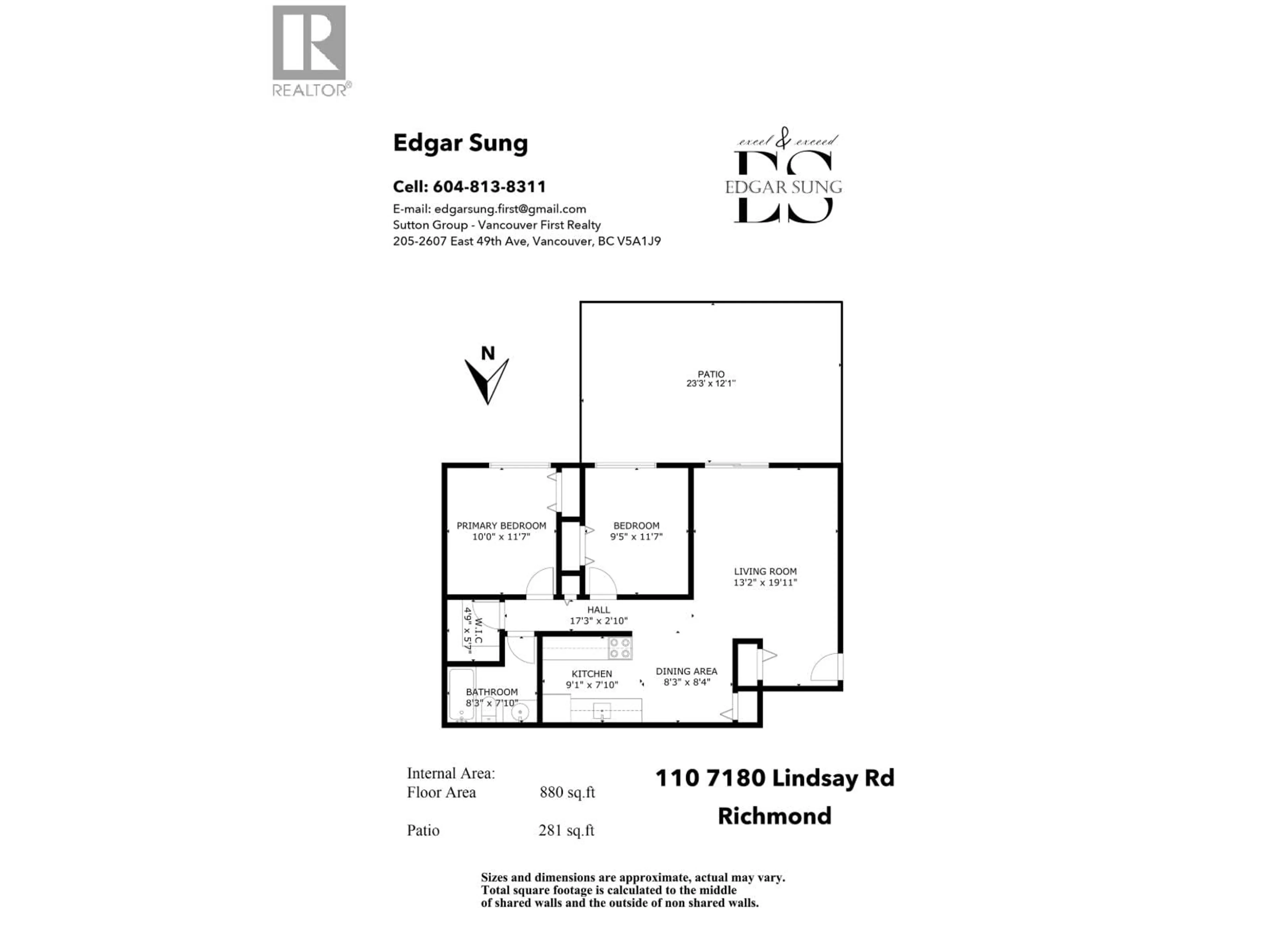Floor plan for 110 - 7180 LINDSAY ROAD, Richmond British Columbia V7C3M6
