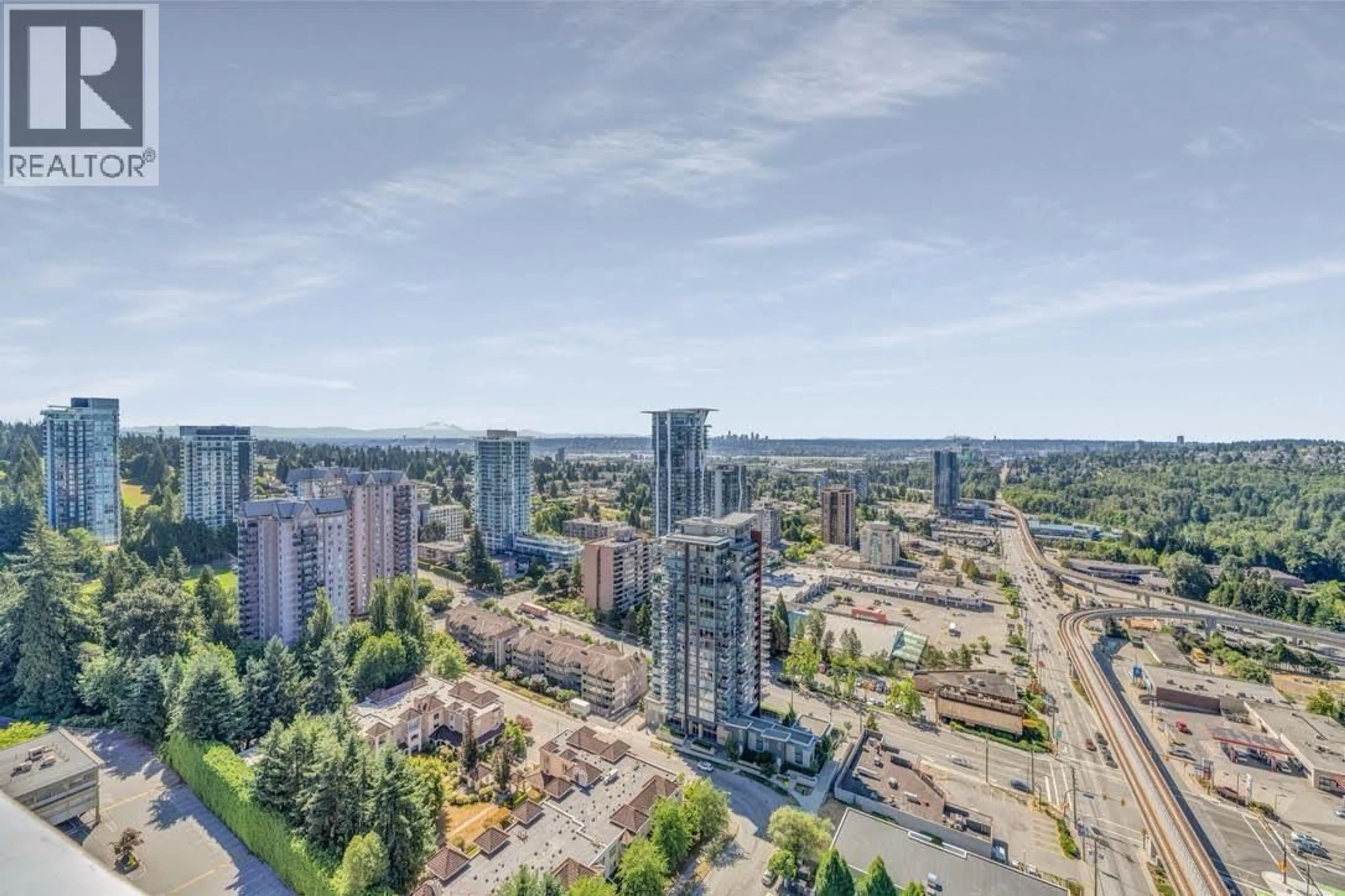 A pic from outside/outdoor area/front of a property/back of a property/a pic from drone, city buildings view from balcony for 2704 - 530 WHITING WAY, Coquitlam British Columbia V3J0J4
