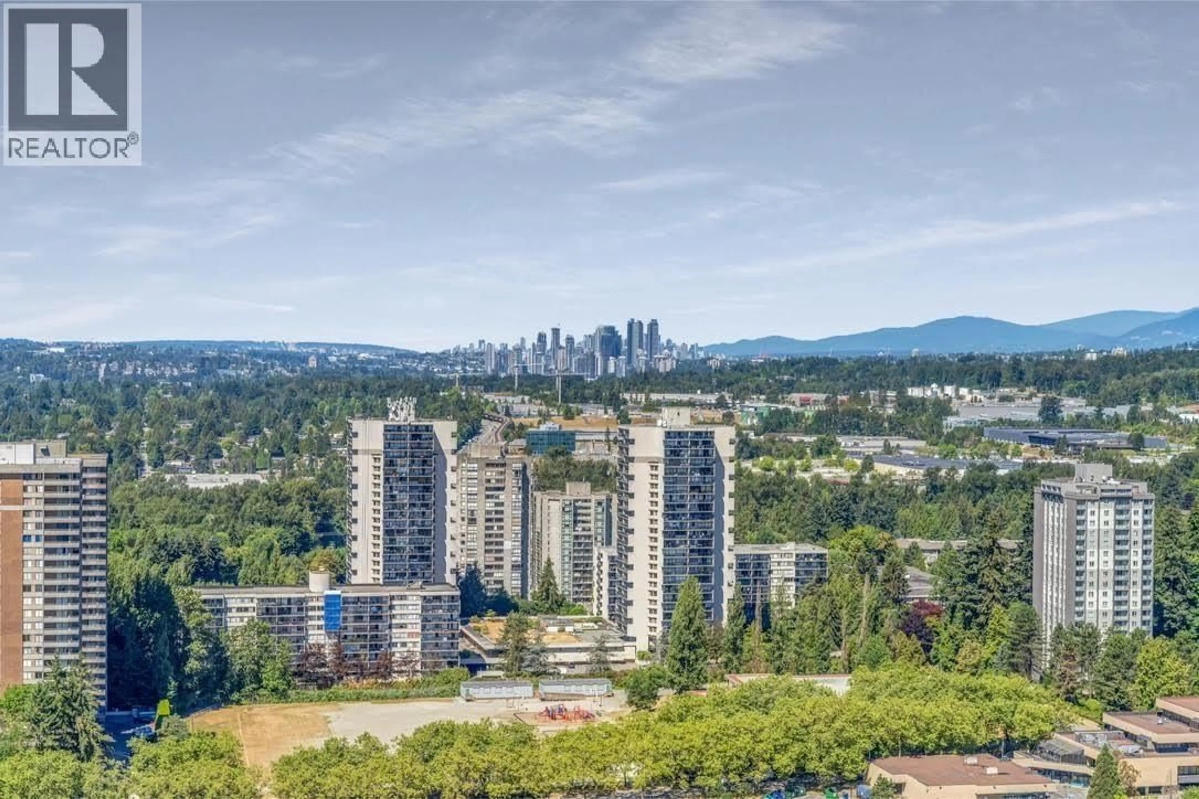 A pic from outside/outdoor area/front of a property/back of a property/a pic from drone, city buildings view from balcony for 2704 - 530 WHITING WAY, Coquitlam British Columbia V3J0J4