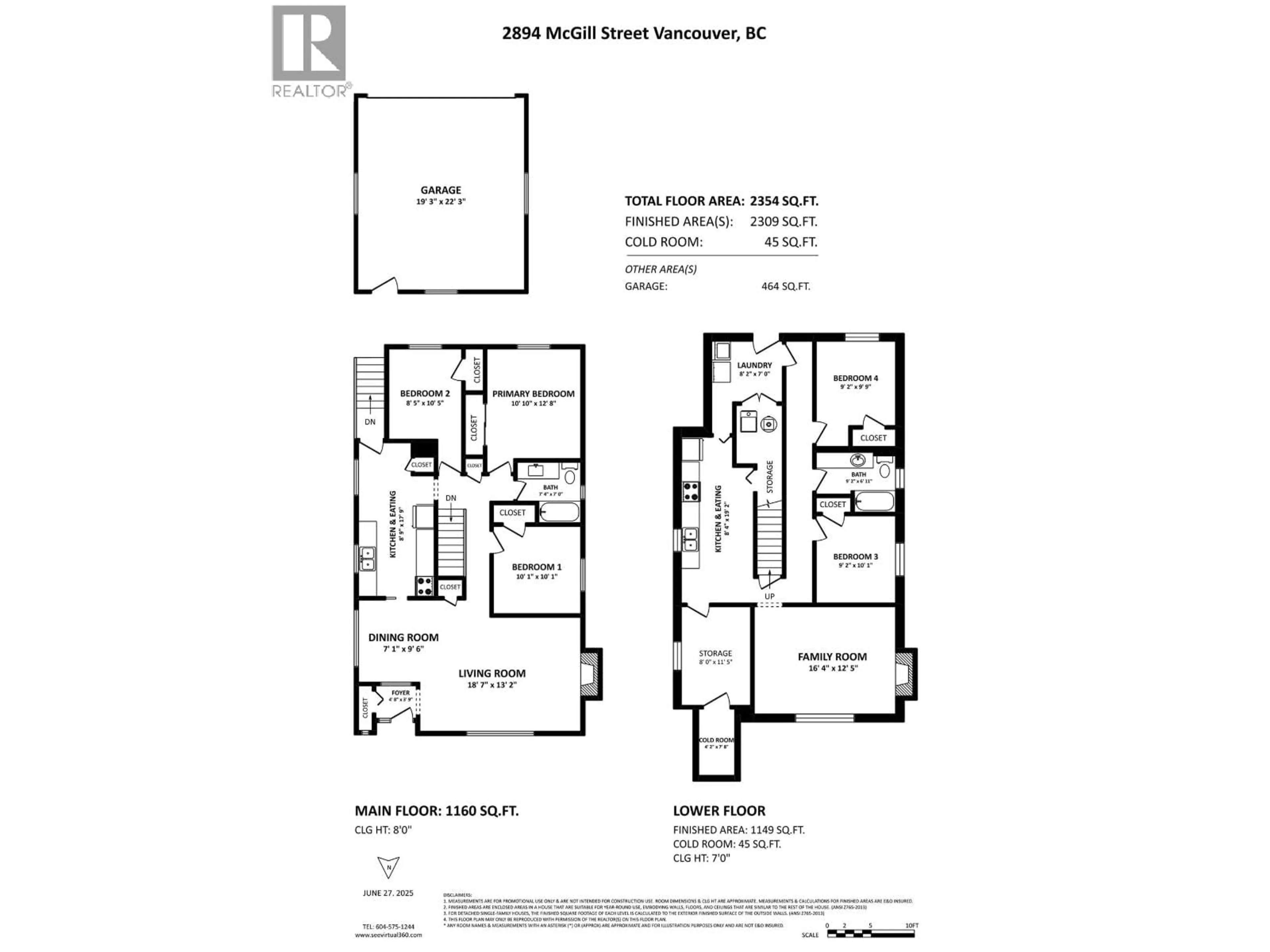 Floor plan for 2894 MCGILL STREET, Vancouver British Columbia V5K1H6