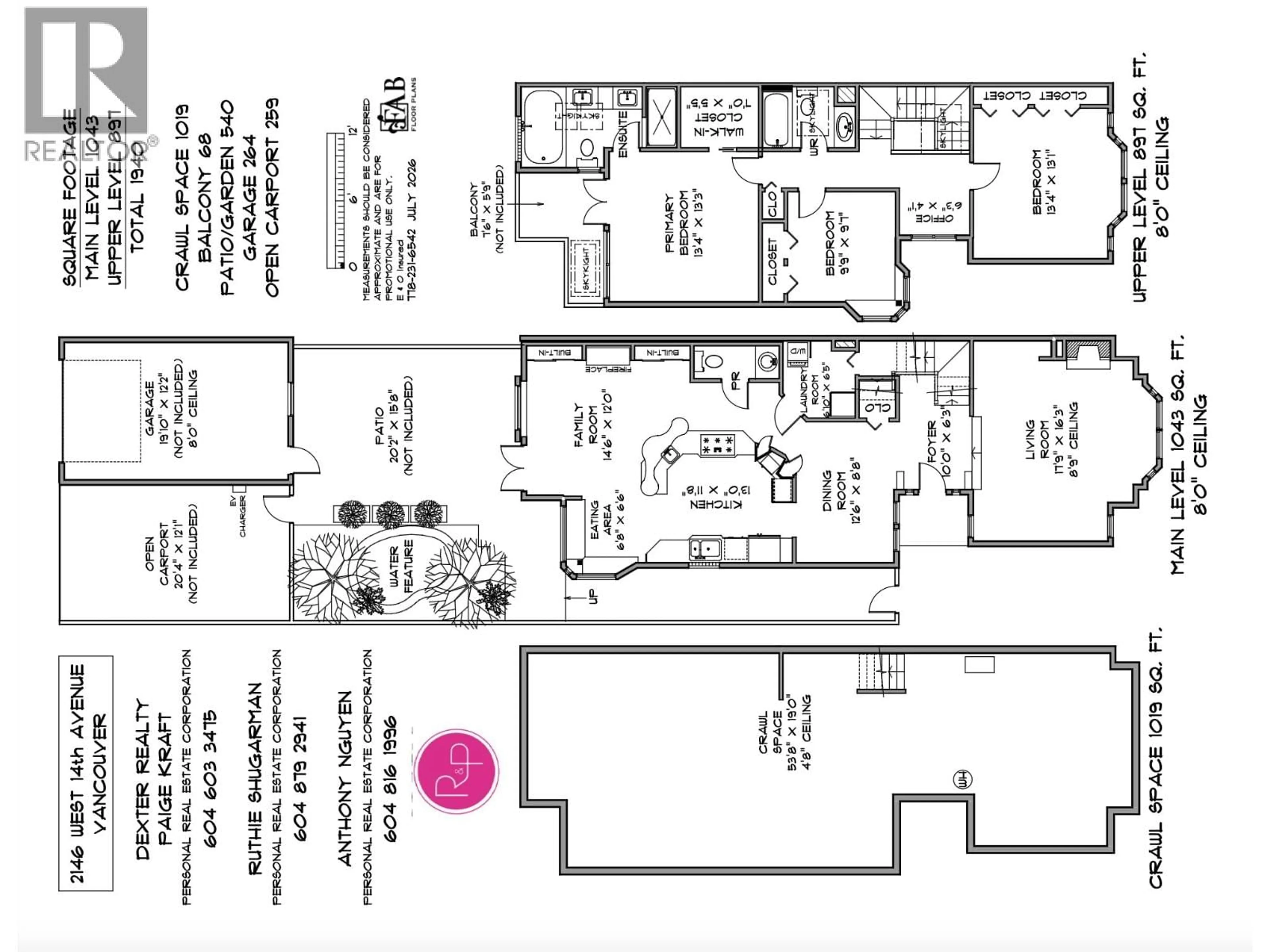 Floor plan for 2146 WEST 14TH AVENUE, Vancouver British Columbia V6K2V7