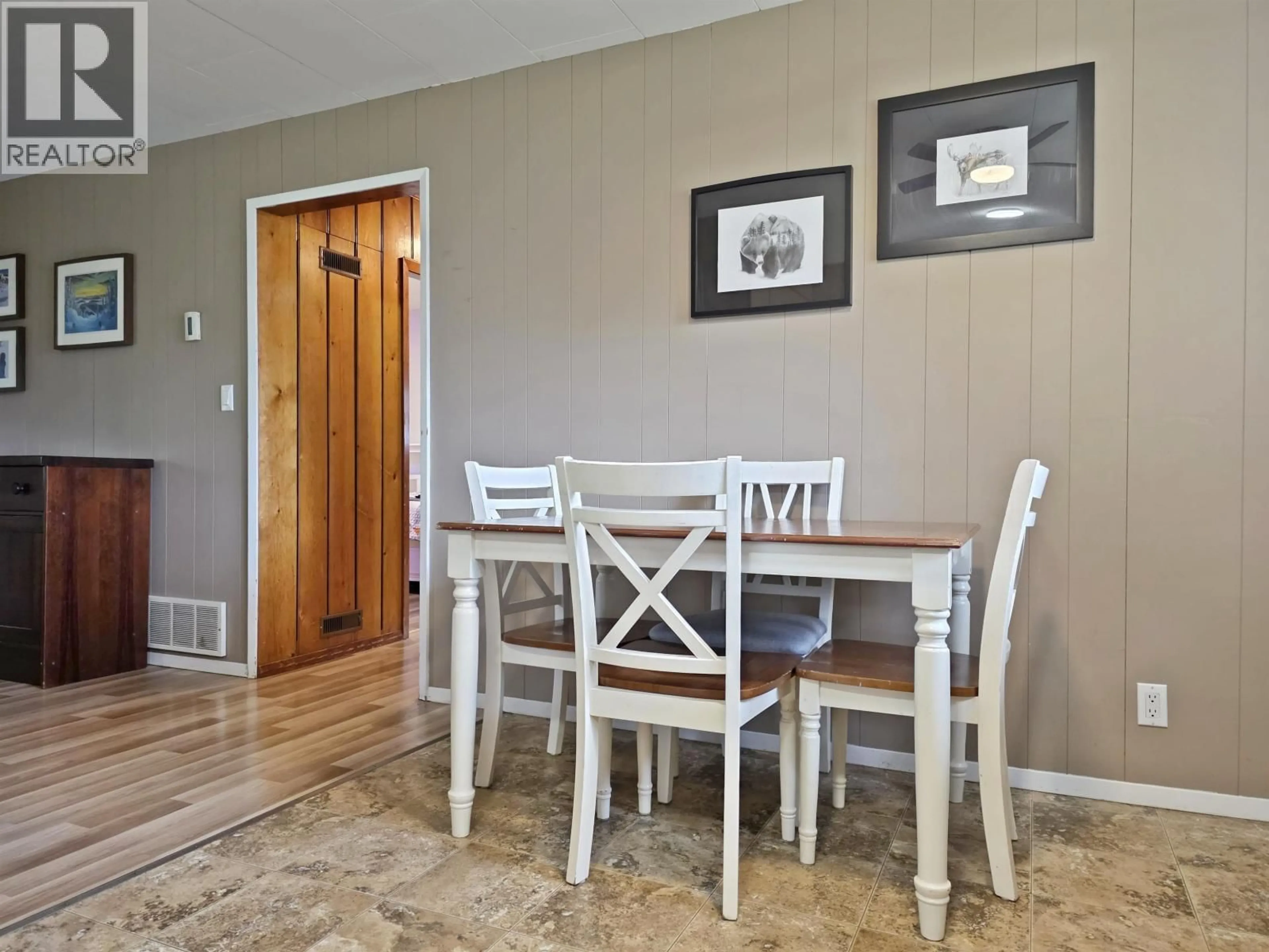 Dining room, wood/laminate floor for 2521 GOOK ROAD, Quesnel British Columbia V2J4H8