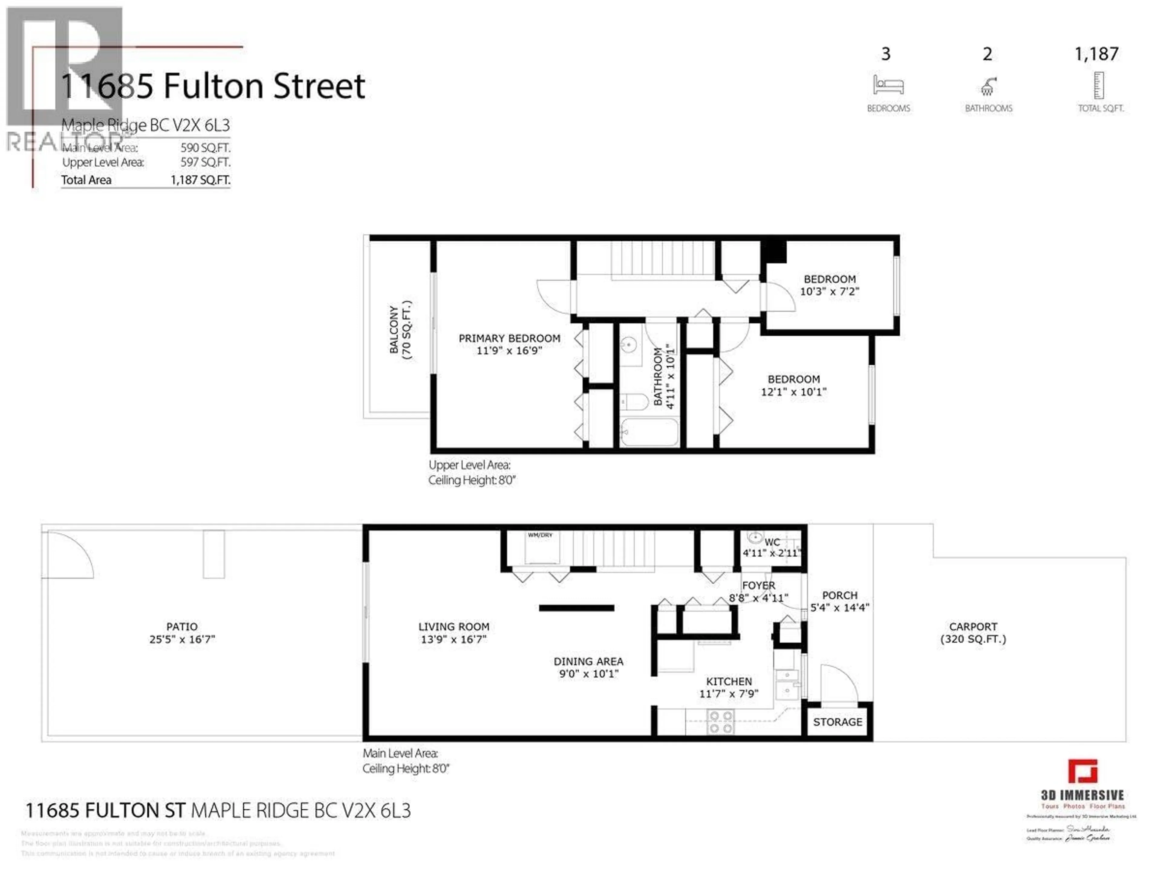 Floor plan for 11685 FULTON STREET, Maple Ridge British Columbia V2X6L3