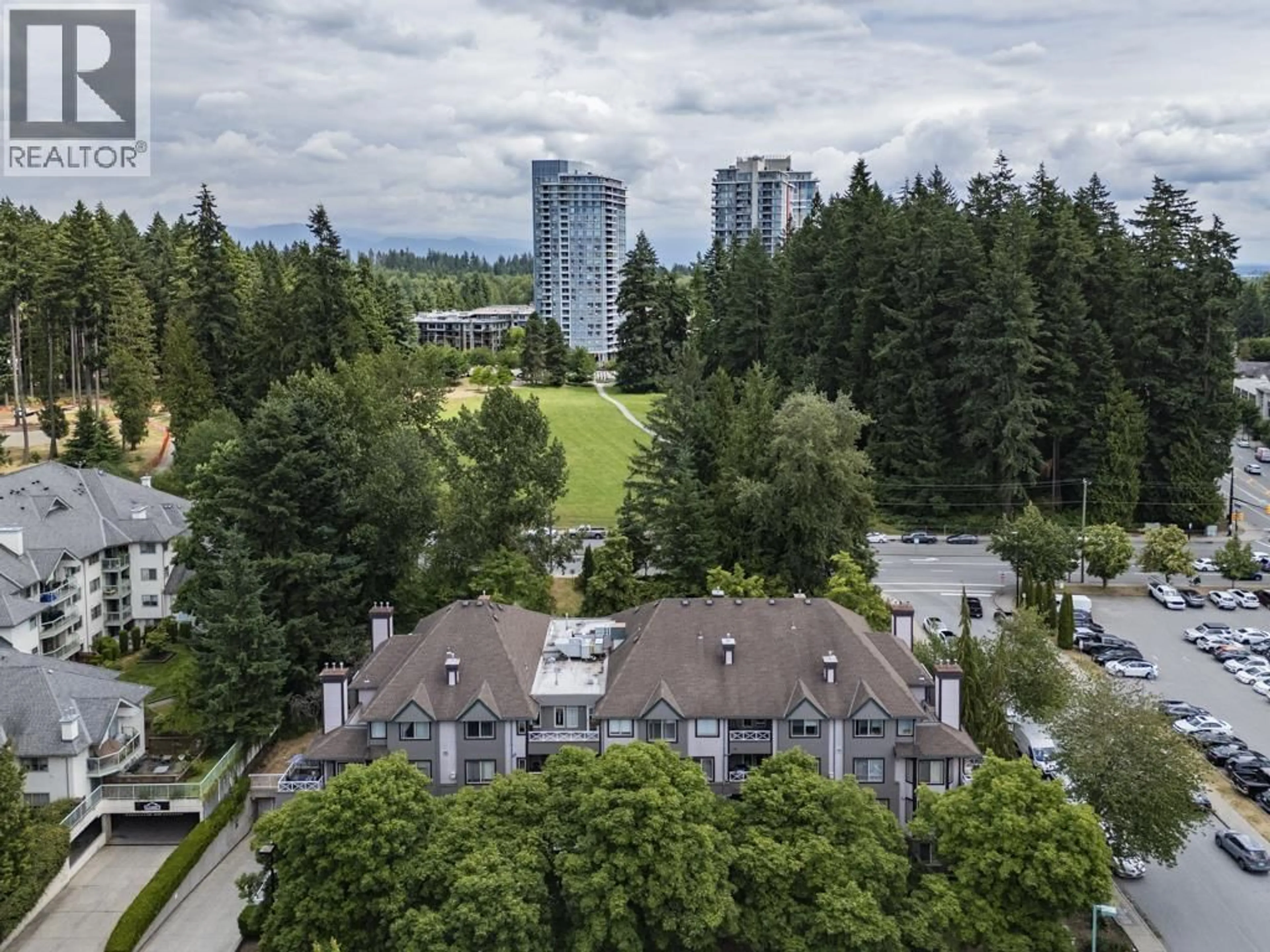 A pic from outside/outdoor area/front of a property/back of a property/a pic from drone, city buildings view from balcony for 104 - 1145 HEFFLEY CRESCENT, Coquitlam British Columbia V3B7Z3