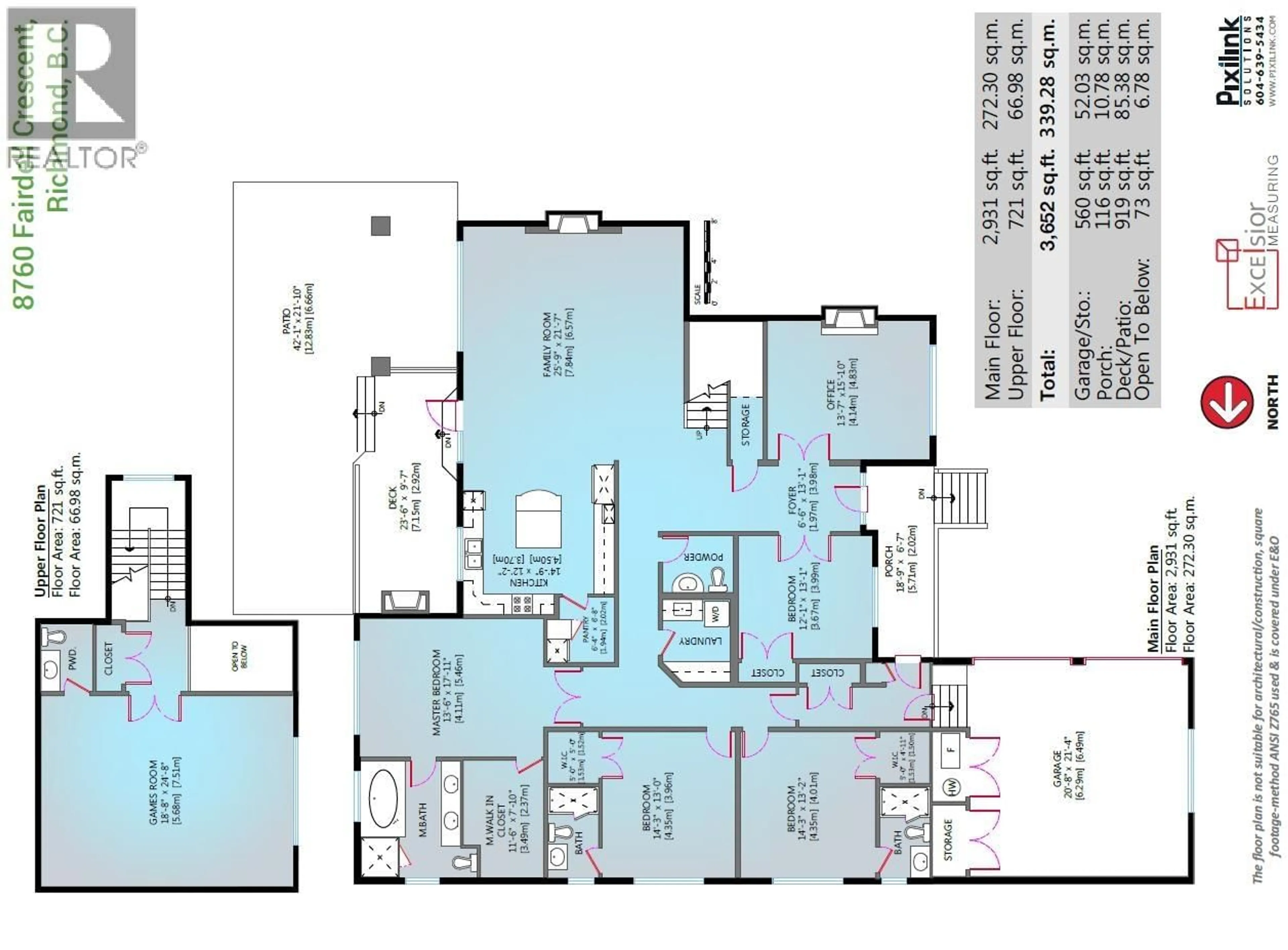 Floor plan for 8760 FAIRDELL CRESCENT, Richmond British Columbia V7C1W4