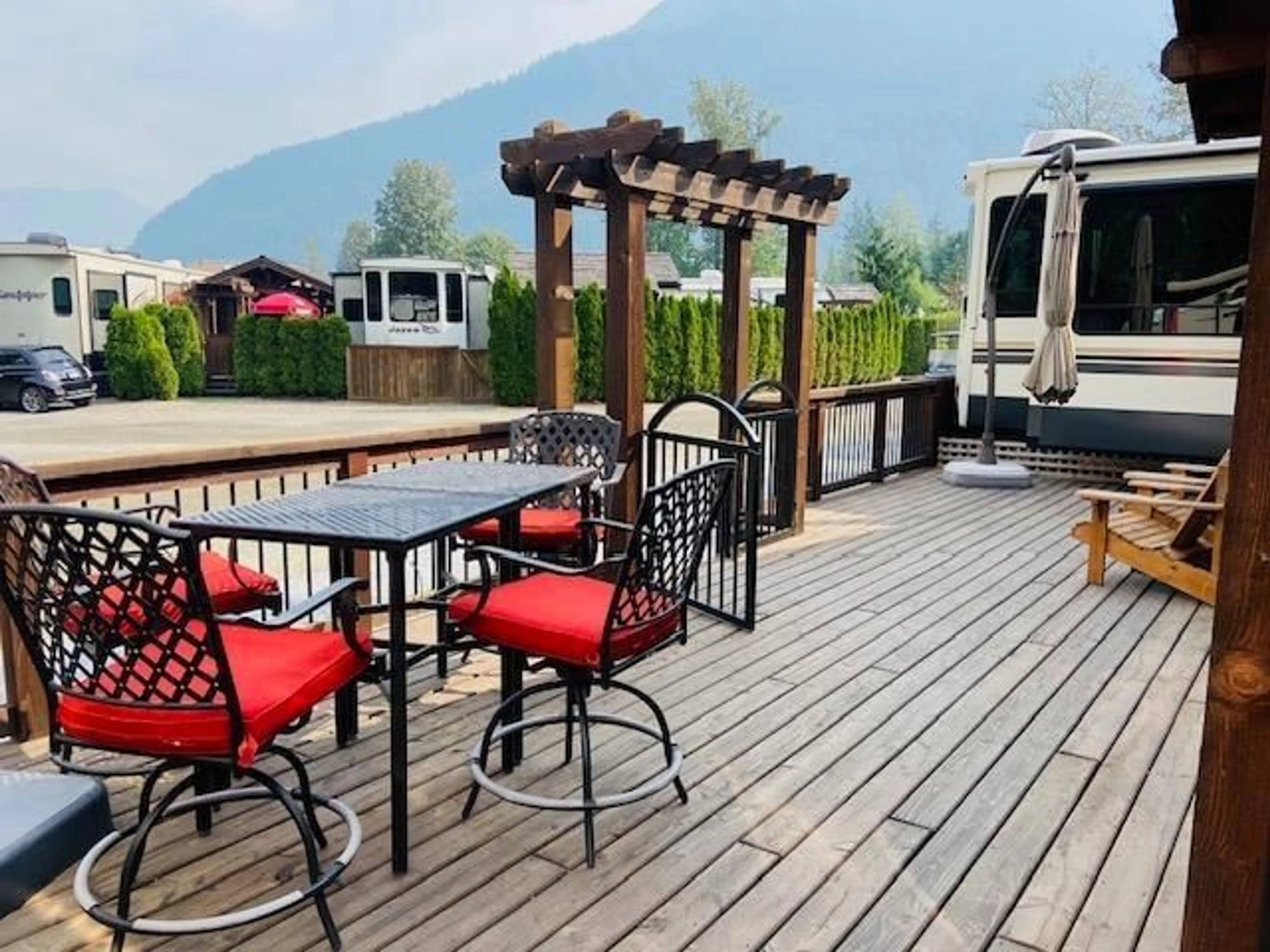 Patio, mountain view for 164/165 - 640 HOT SPRINGS ROAD, Harrison Hot Springs British Columbia V0M1K0