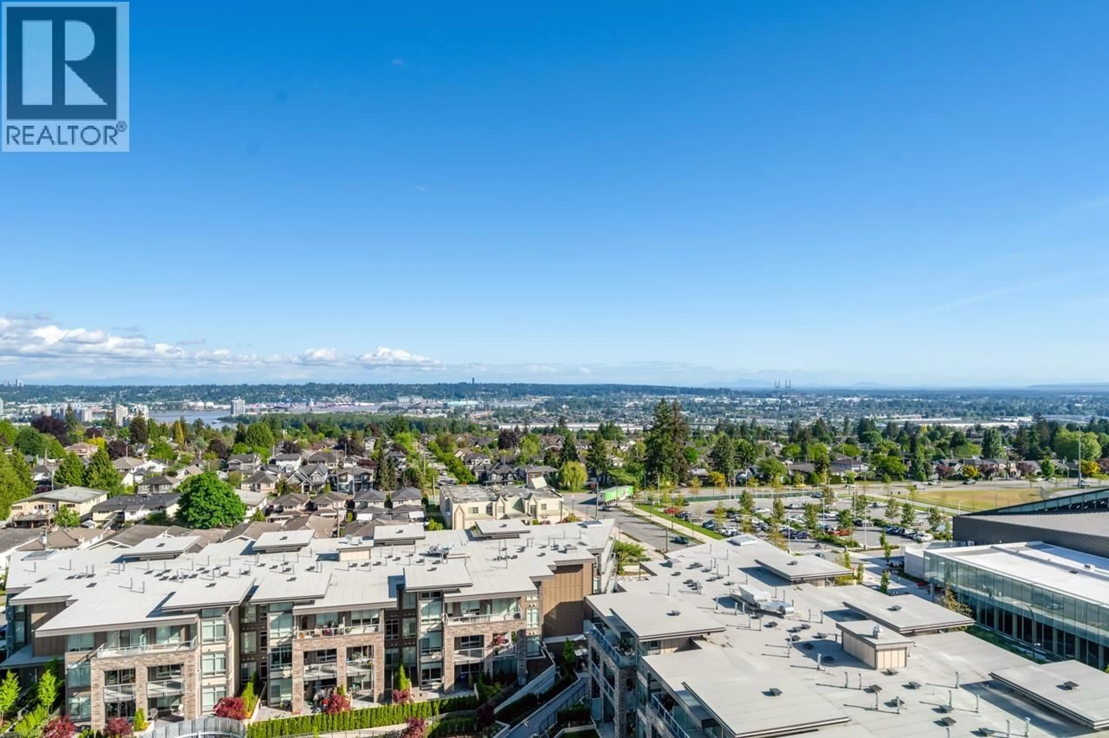 A pic from outside/outdoor area/front of a property/back of a property/a pic from drone, city buildings view from balcony for 1105 - 7683 PARK CRESCENT, Burnaby British Columbia V3N0J3