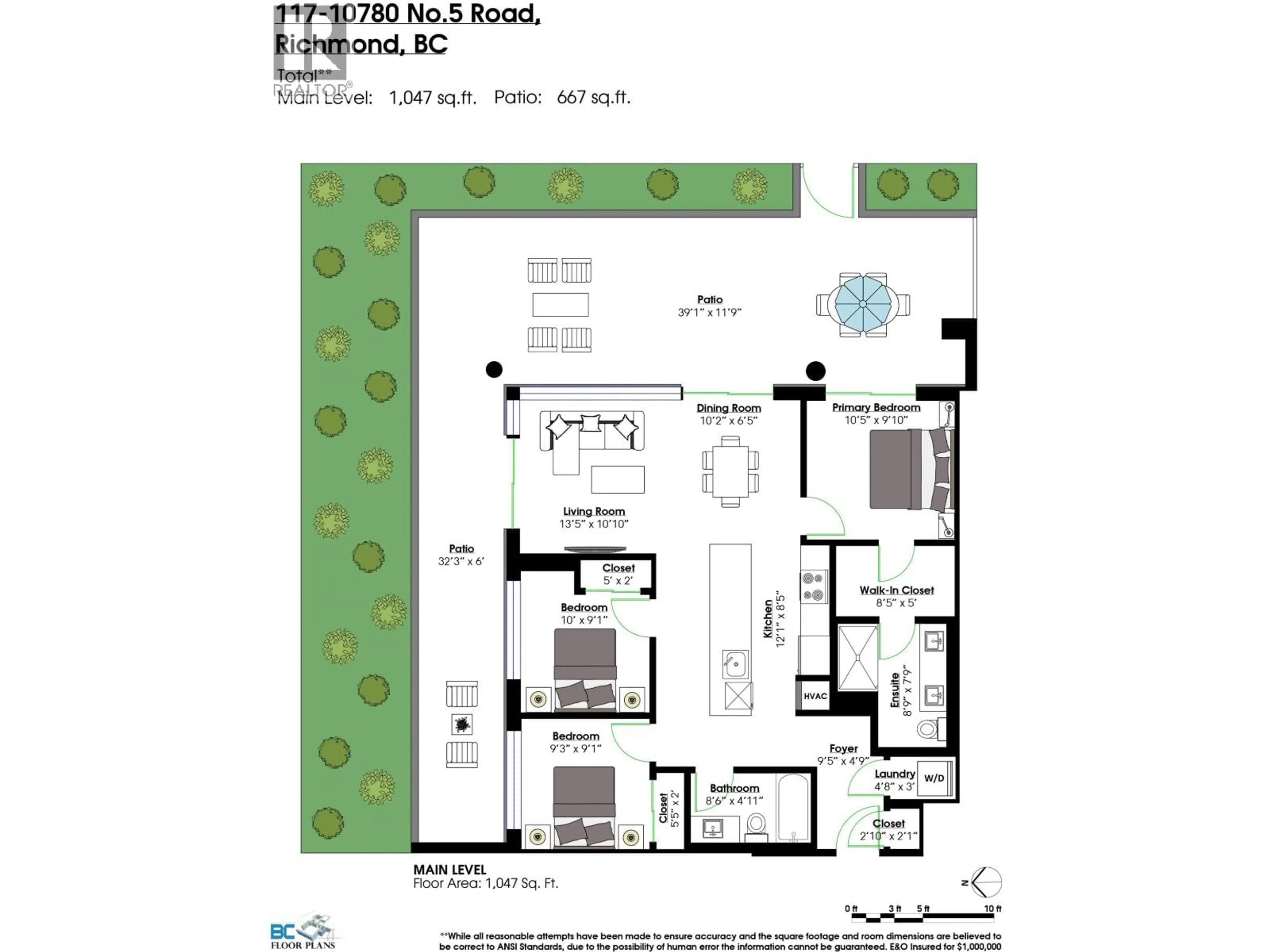 Floor plan for 117 - 10780 NO. 5 ROAD, Richmond British Columbia V6W0B8