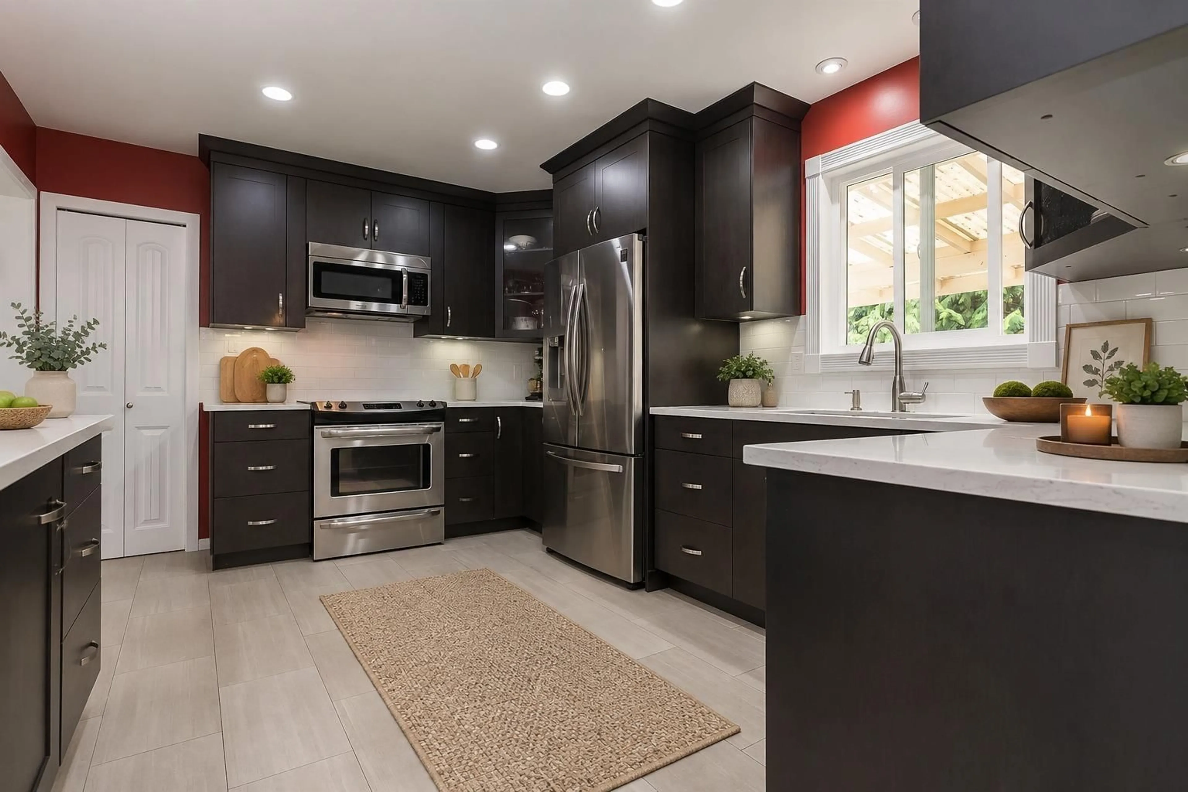 Contemporary kitchen, ceramic/tile floor for 32630 WILLINGDON CRESCENT, Abbotsford British Columbia V2S1S2