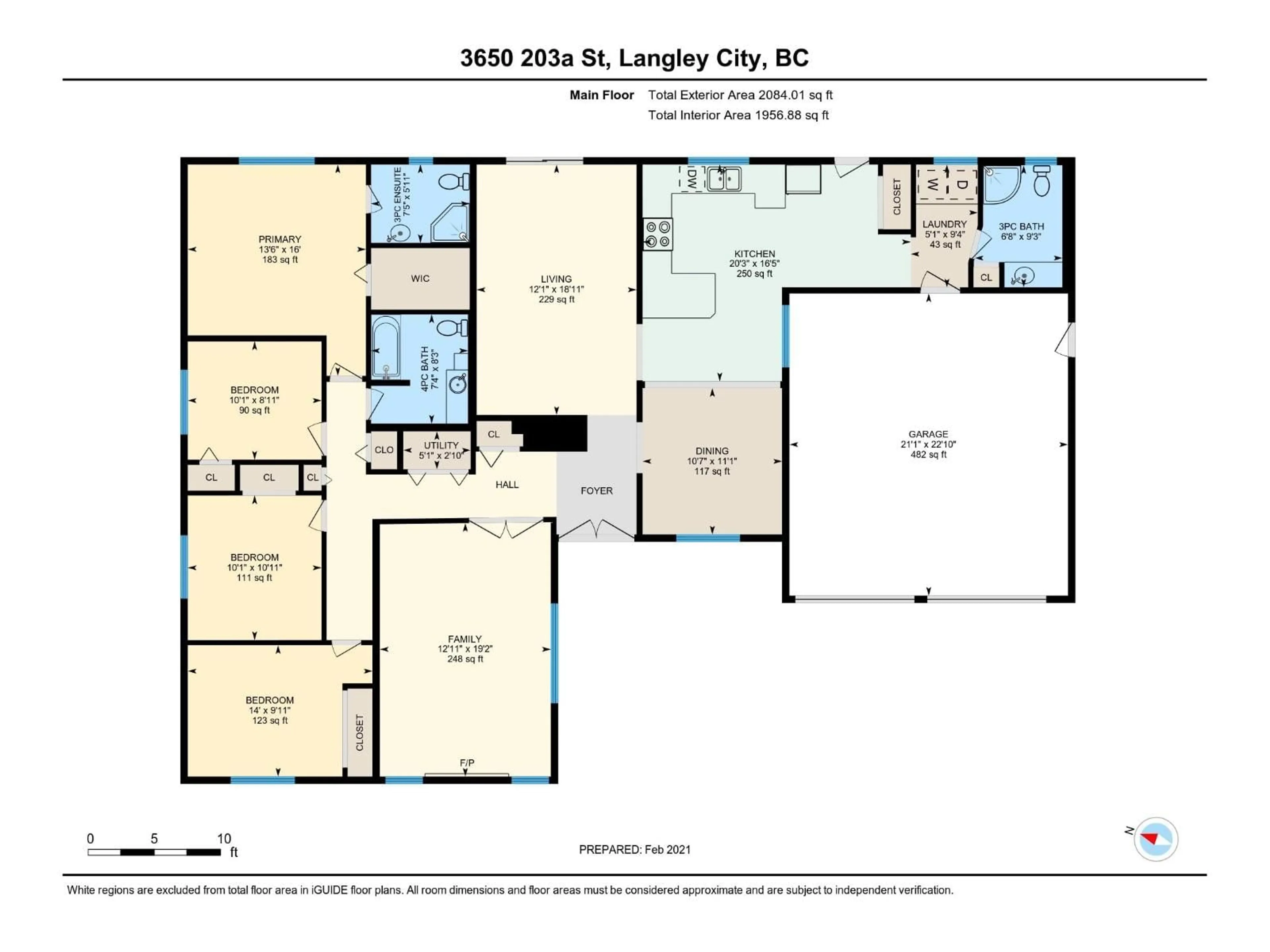 Floor plan for 3650 203A STREET, Langley British Columbia V3A1W5