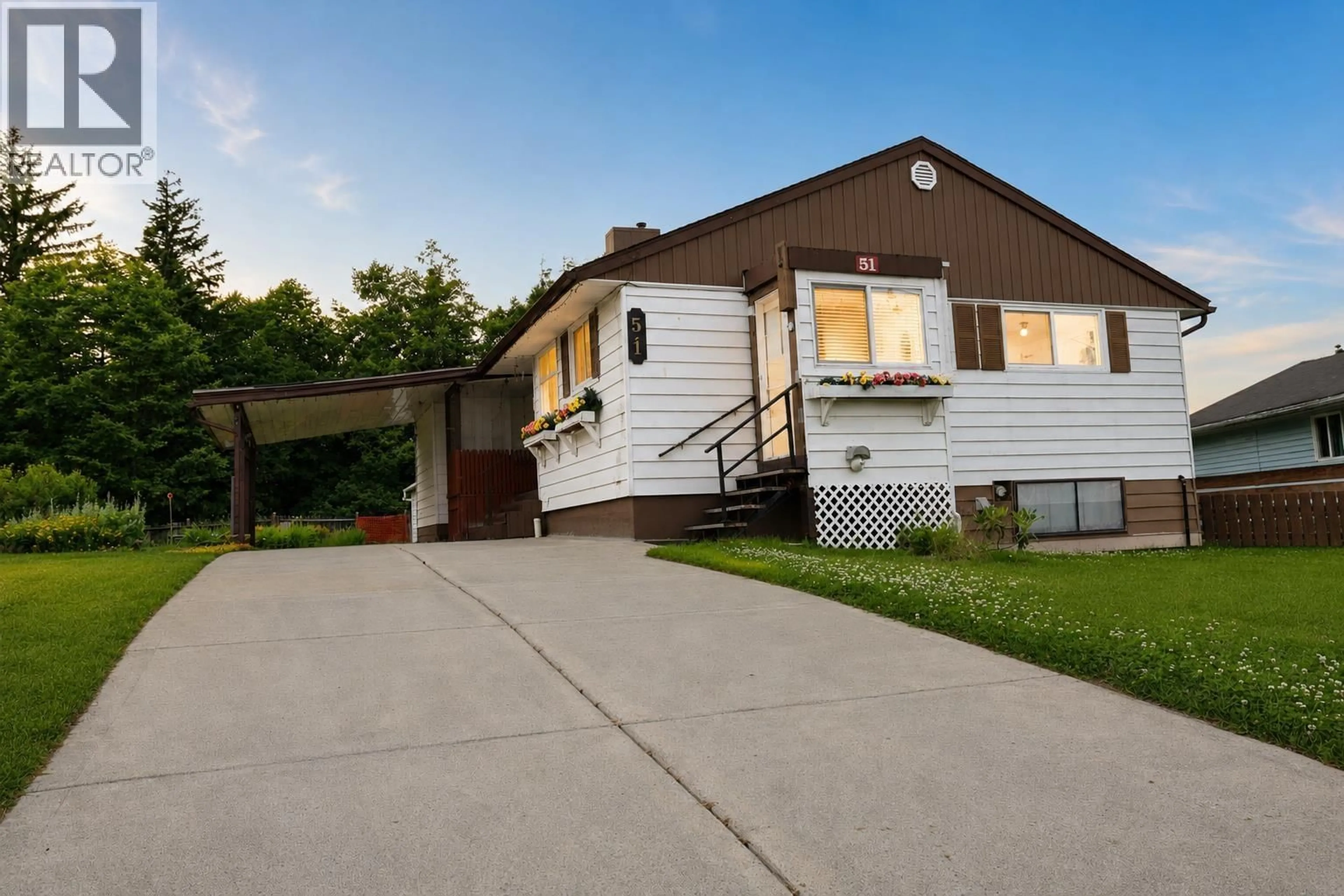 Home with vinyl exterior material, street for 51 SWALLOW STREET, Kitimat British Columbia V8C1K6