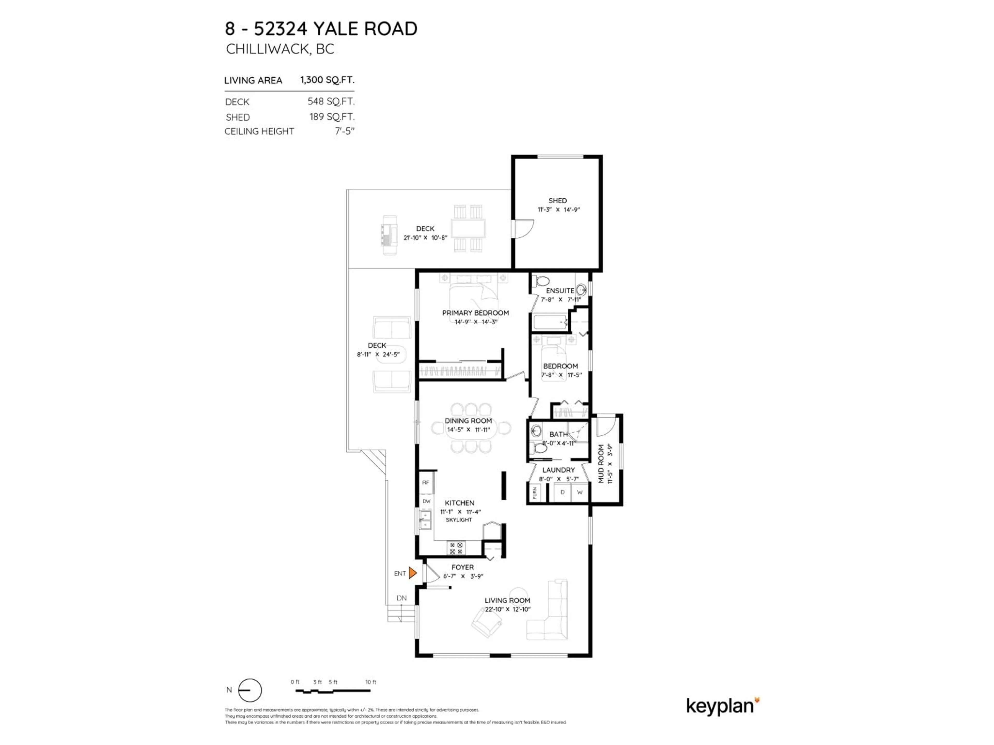 Floor plan for 8 - 52324 YALE ROAD, Rosedale British Columbia V0X1X1