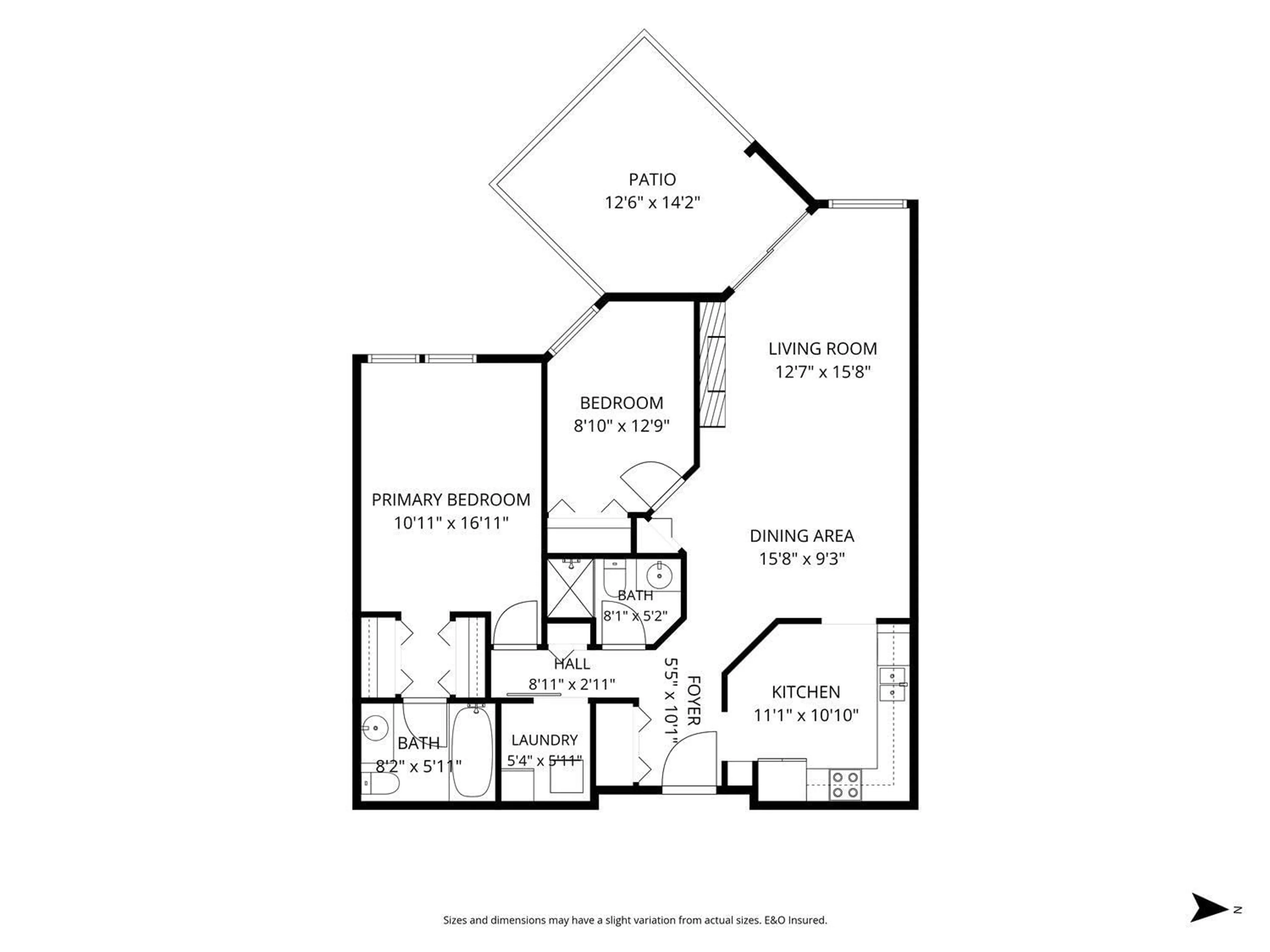Floor plan for 107 - 3172 GLADWIN ROAD, Abbotsford British Columbia V2T5T3
