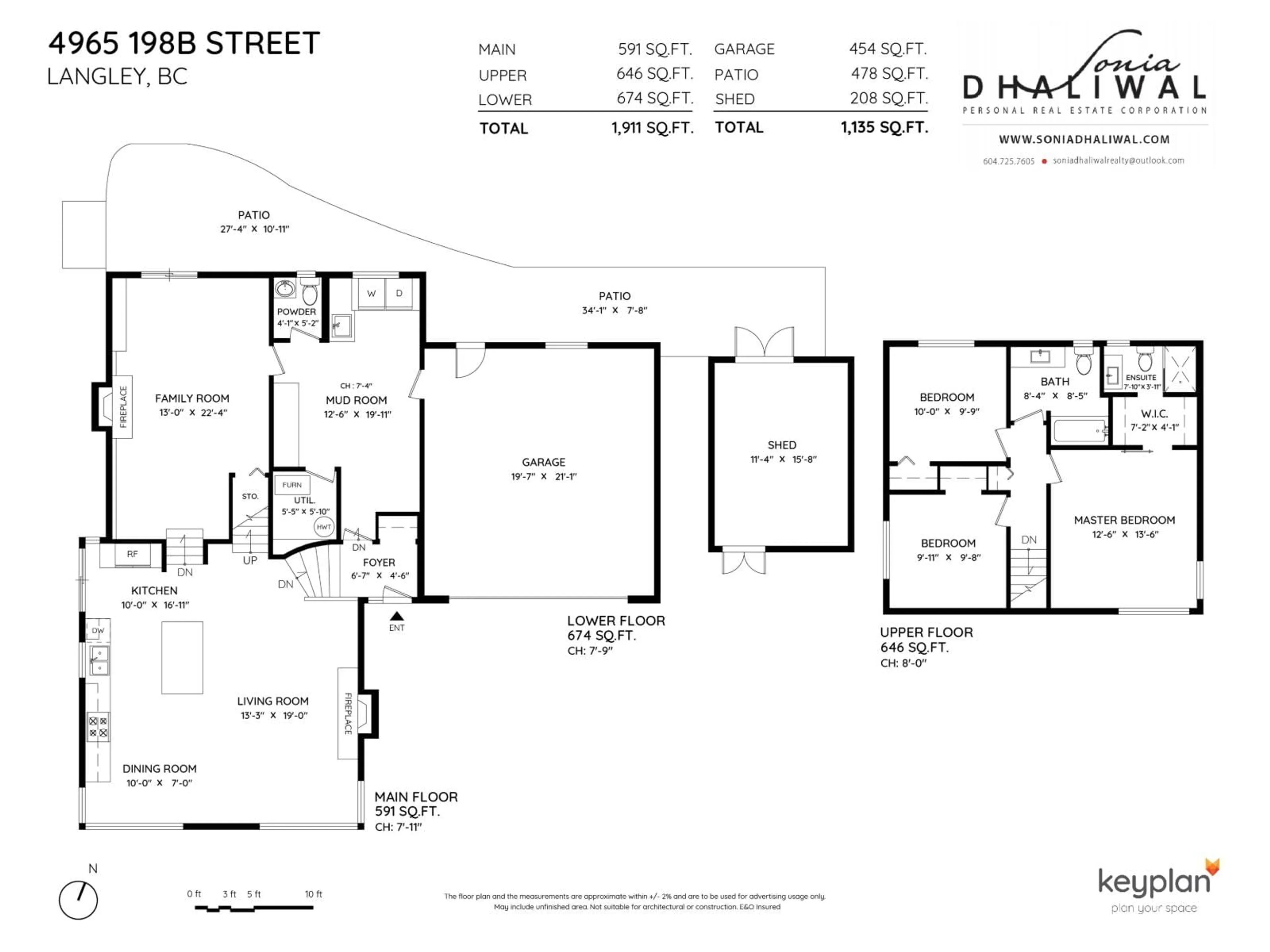 Floor plan for 4965 198B STREET, Langley British Columbia V3A6L4