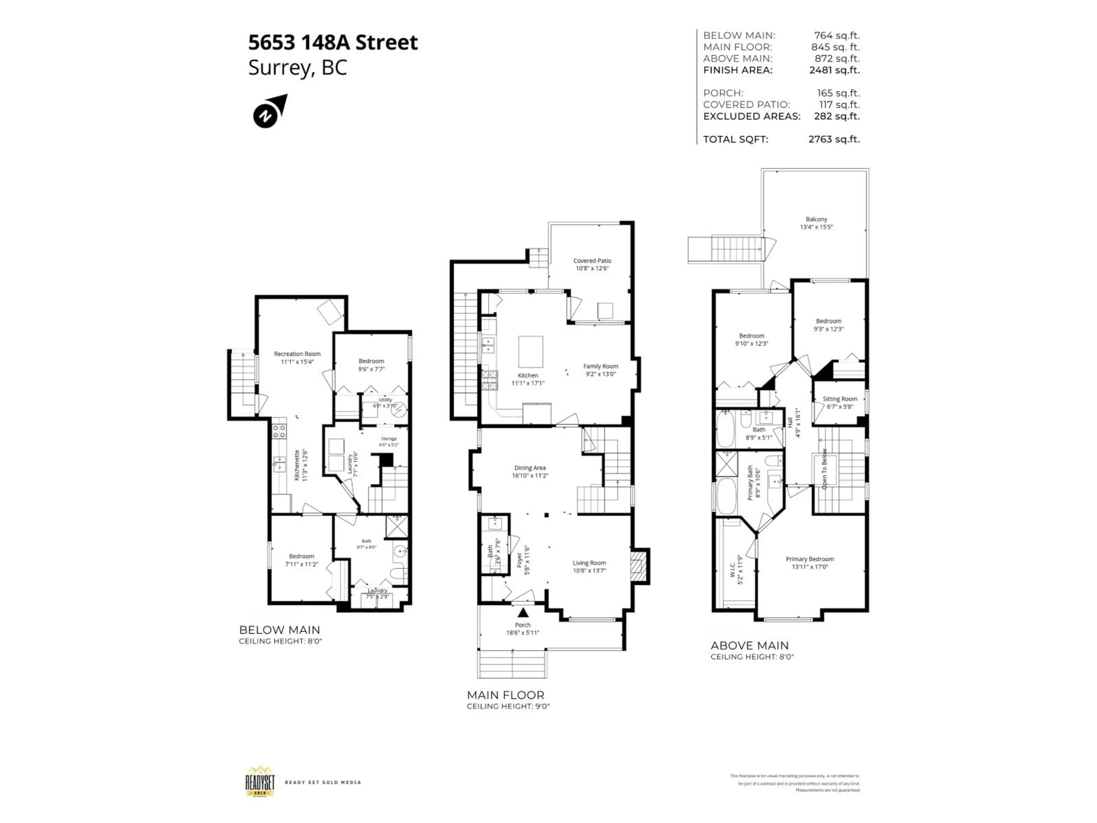 Floor plan for 5653 148A STREET, Surrey British Columbia V3S8W8