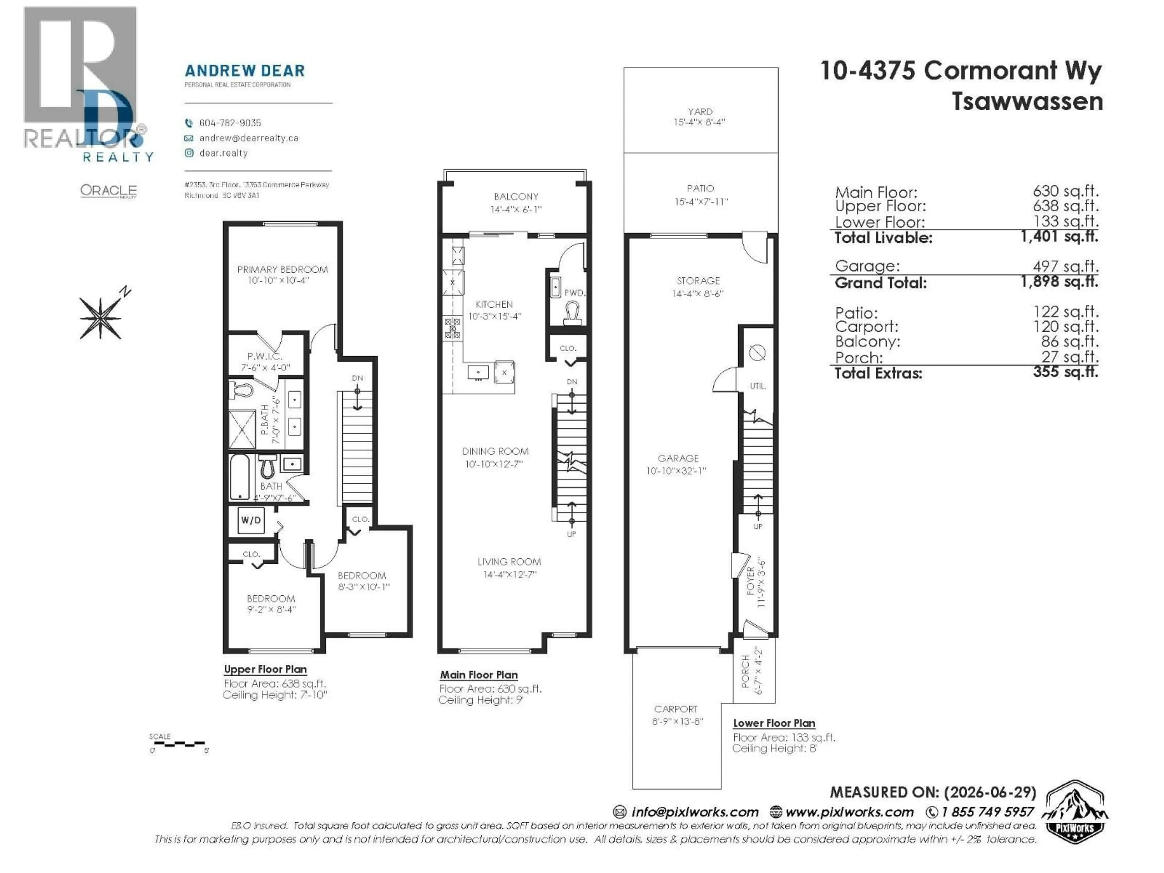 Floor plan for 10 - 4375 CORMORANT WAY, Tsawwassen British Columbia V4M0G3