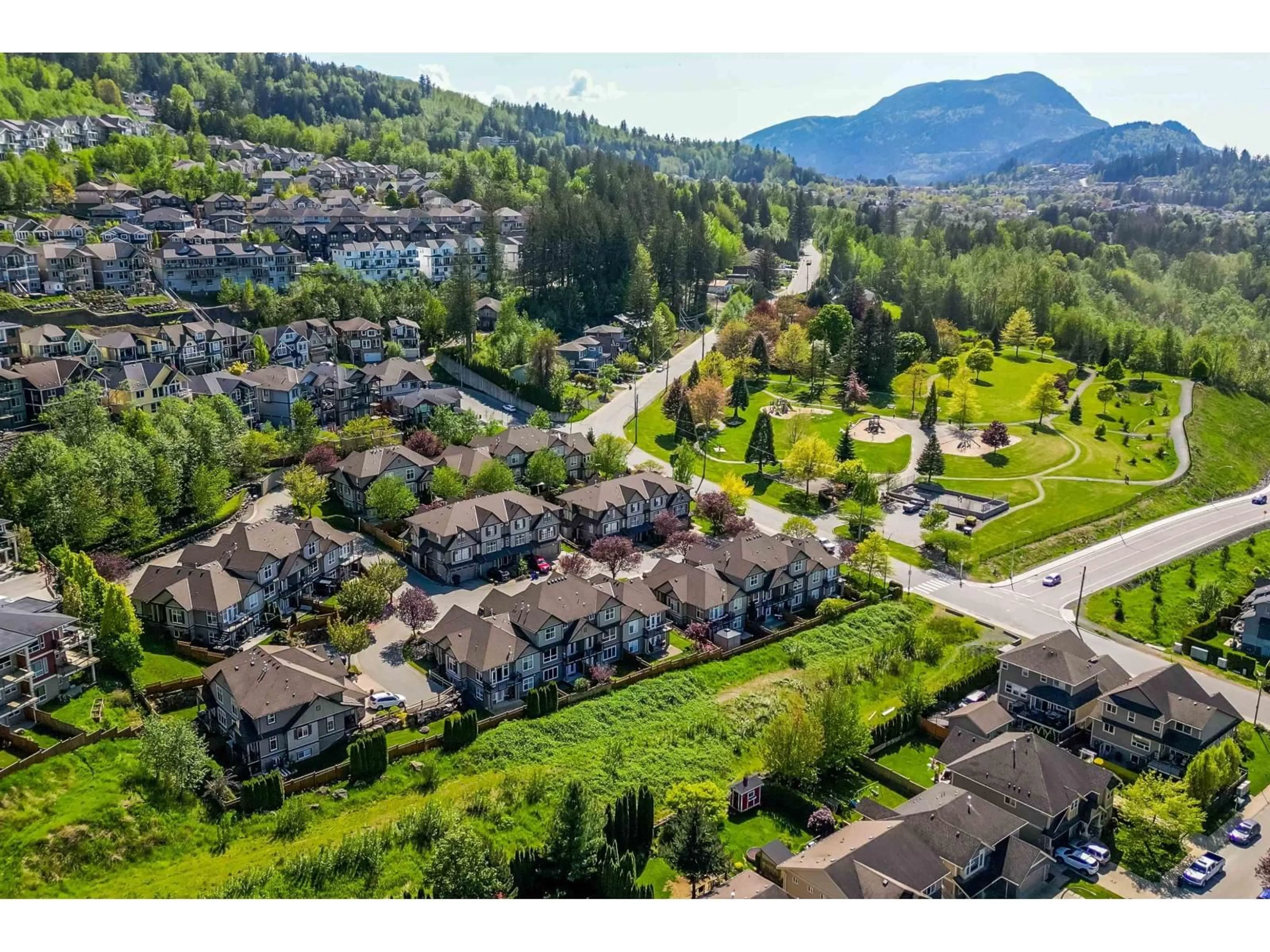 A pic from outside/outdoor area/front of a property/back of a property/a pic from drone, mountain view for 3 - 5900 JINKERSON ROAD, Chilliwack British Columbia V2R0B2
