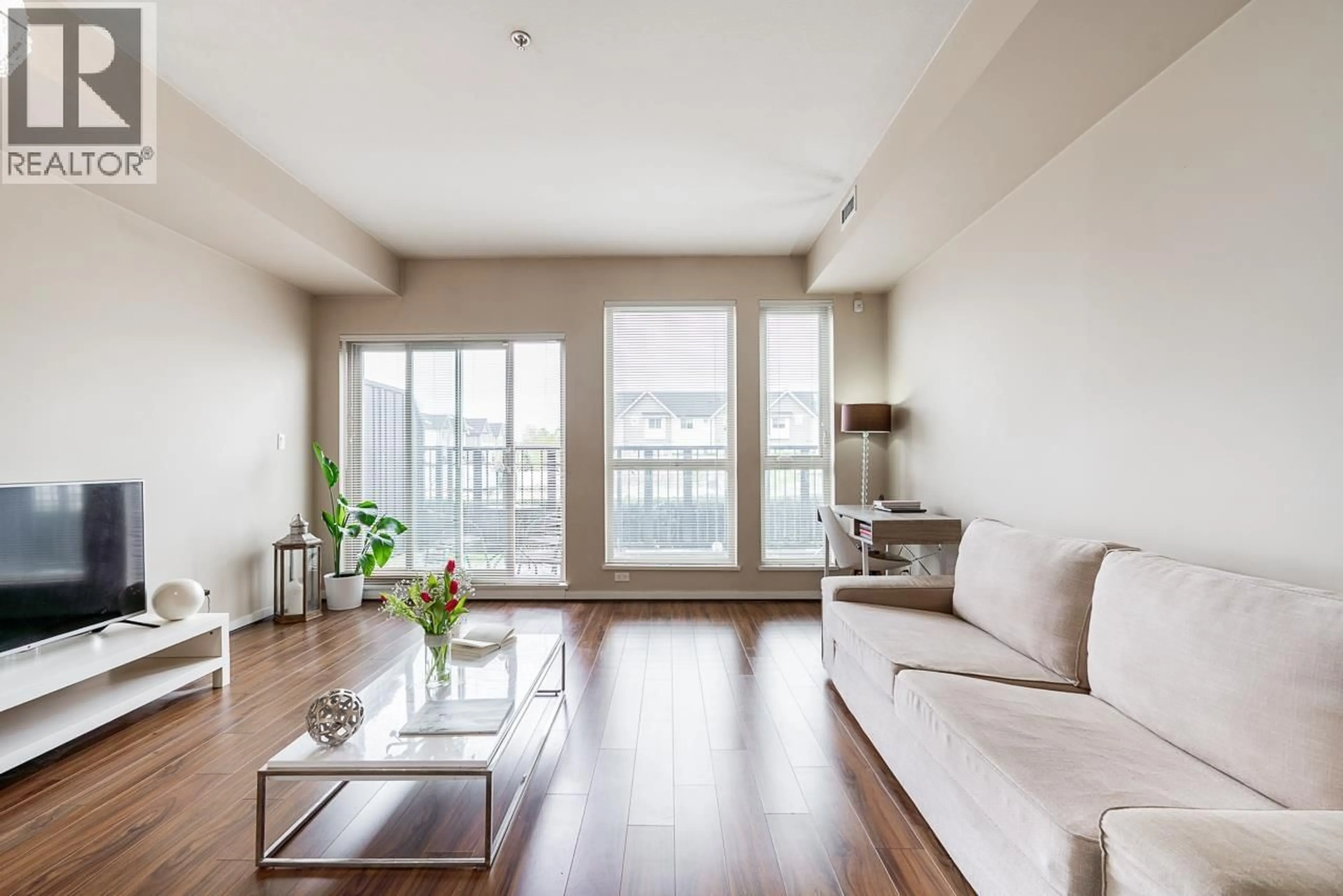 Living room with furniture, wood/laminate floor for 161 - 4099 STOLBERG STREET, Richmond British Columbia V6X0J4