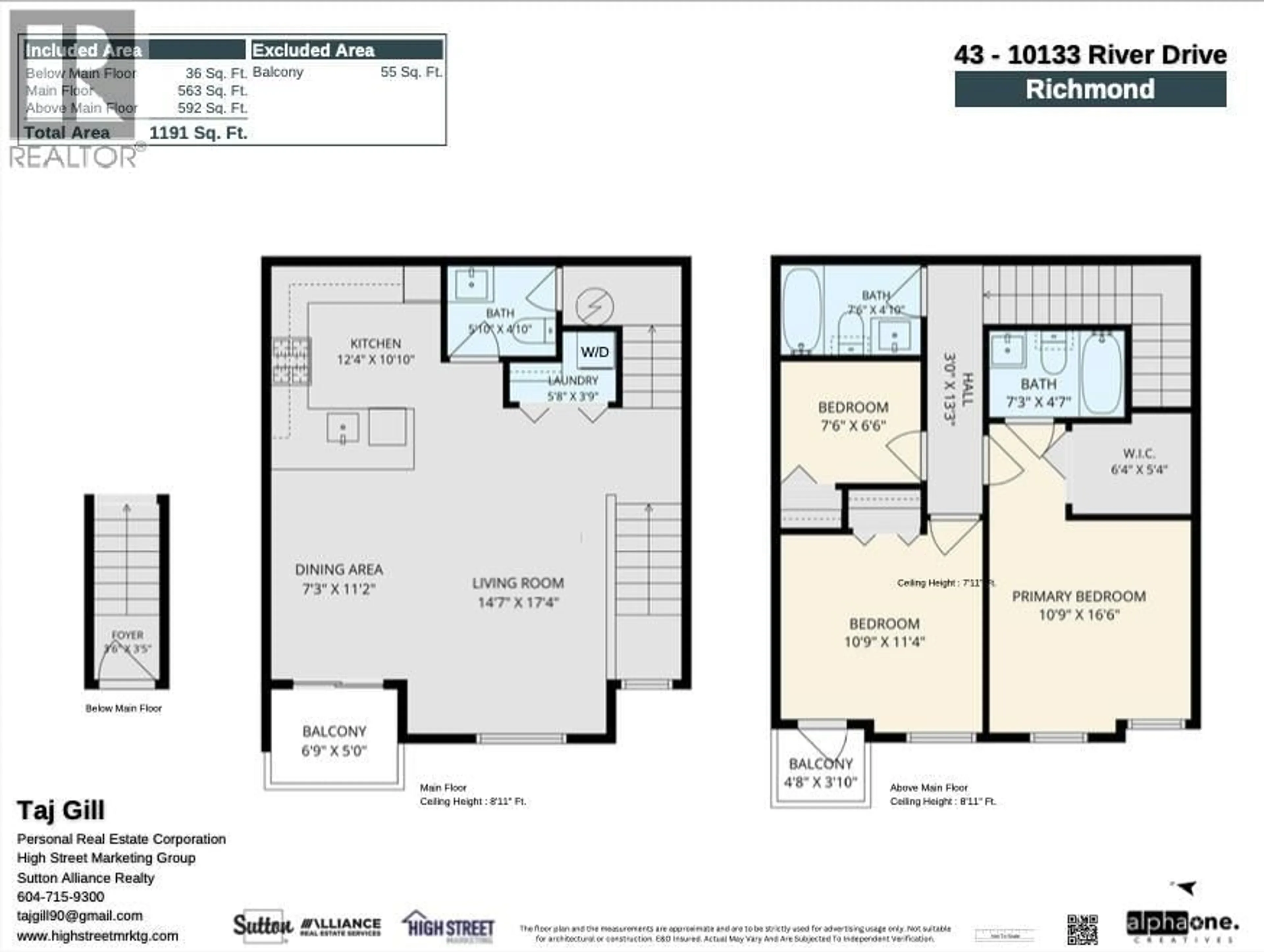 Floor plan for 43 - 10133 RIVER DRIVE, Richmond British Columbia V6X0K8
