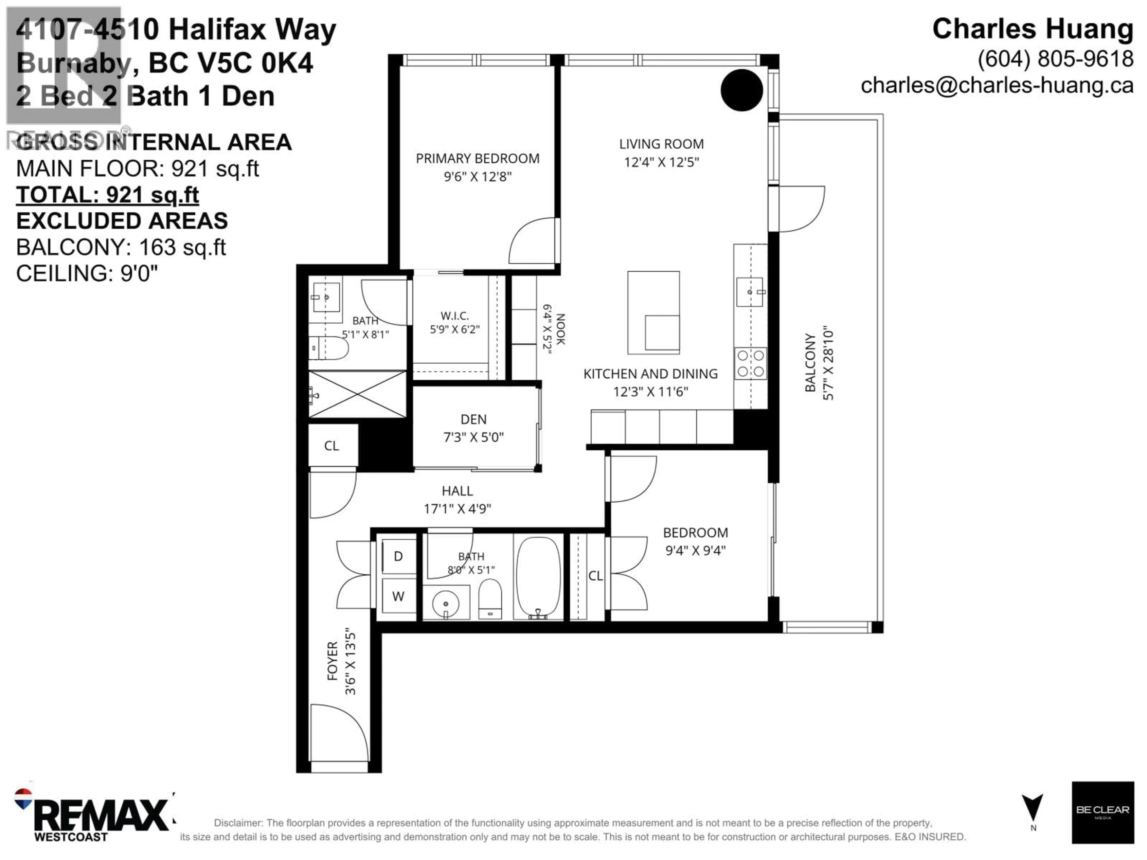 Floor plan for 4107 - 4510 HALIFAX WAY, Burnaby British Columbia V5C0K4