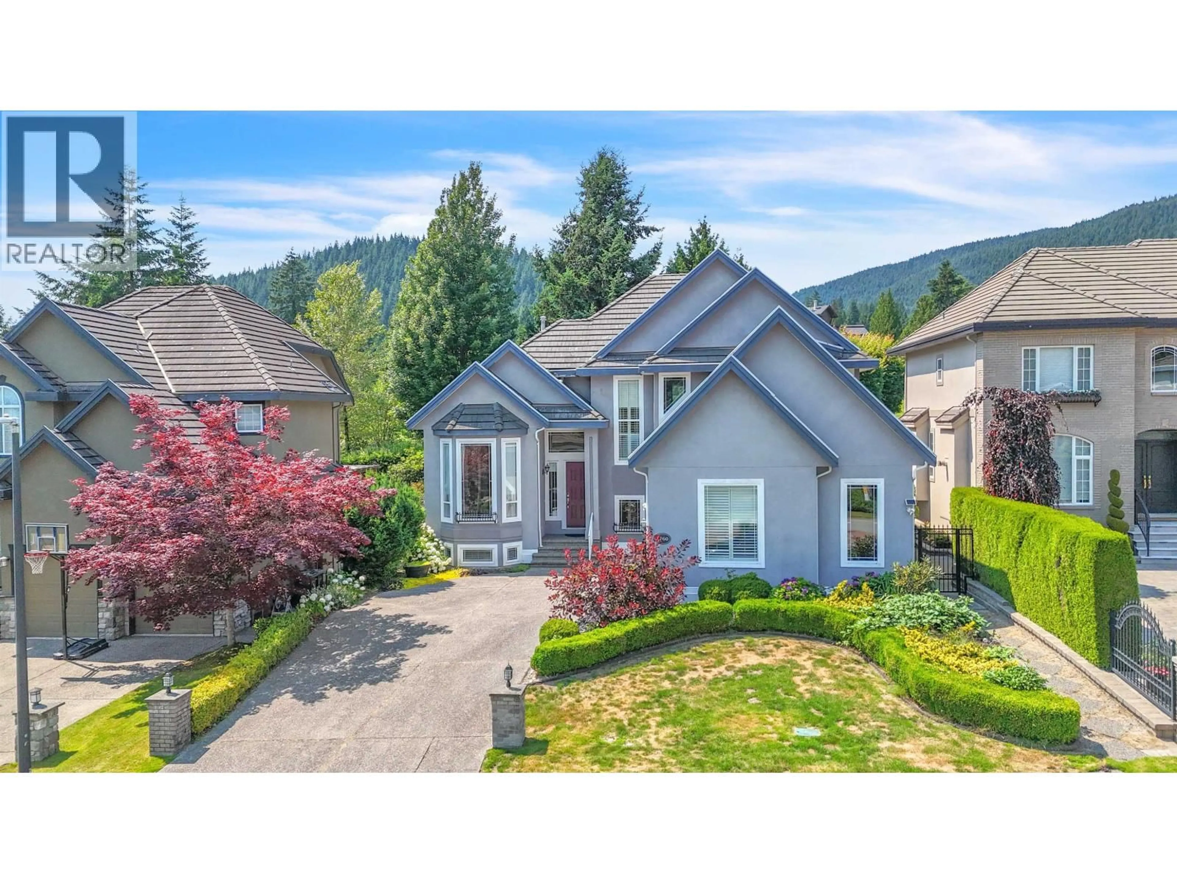 A pic from outside/outdoor area/front of a property/back of a property/a pic from drone, mountain view for 1760 HAMPTON DRIVE, Coquitlam British Columbia V3E3E1
