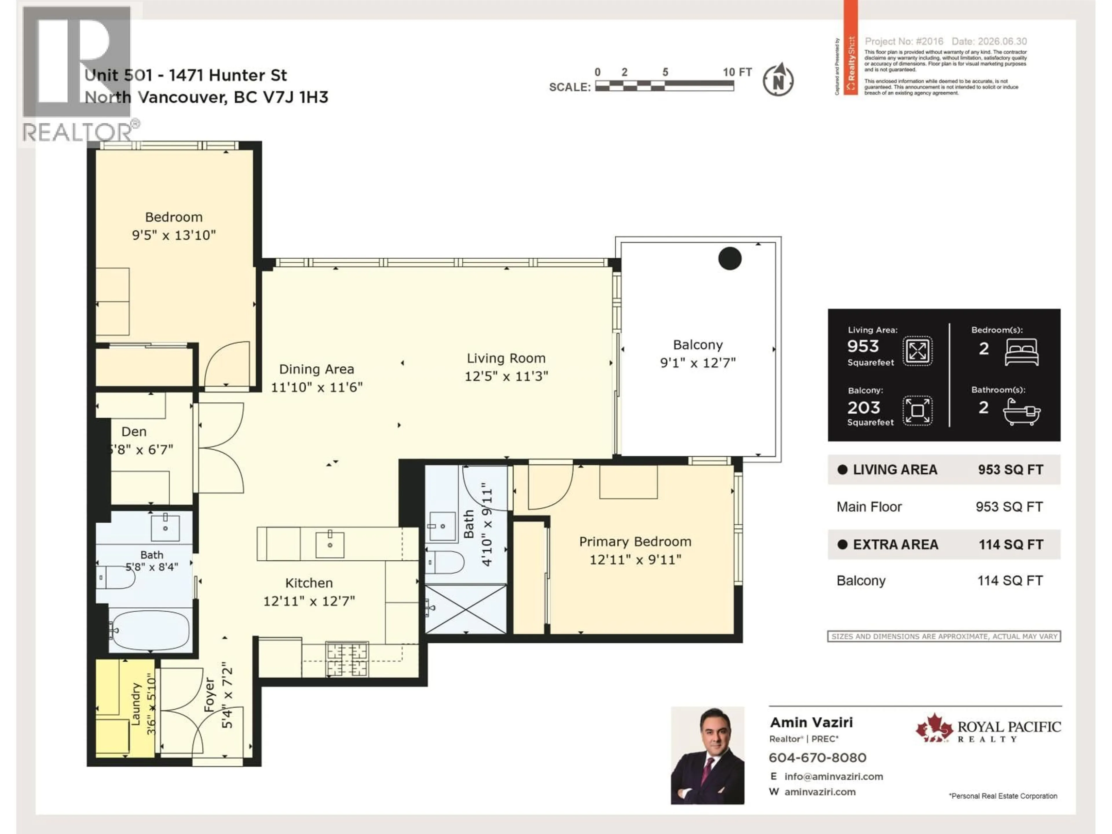 Floor plan for 501 - 1471 HUNTER STREET, North Vancouver British Columbia V7J1H3