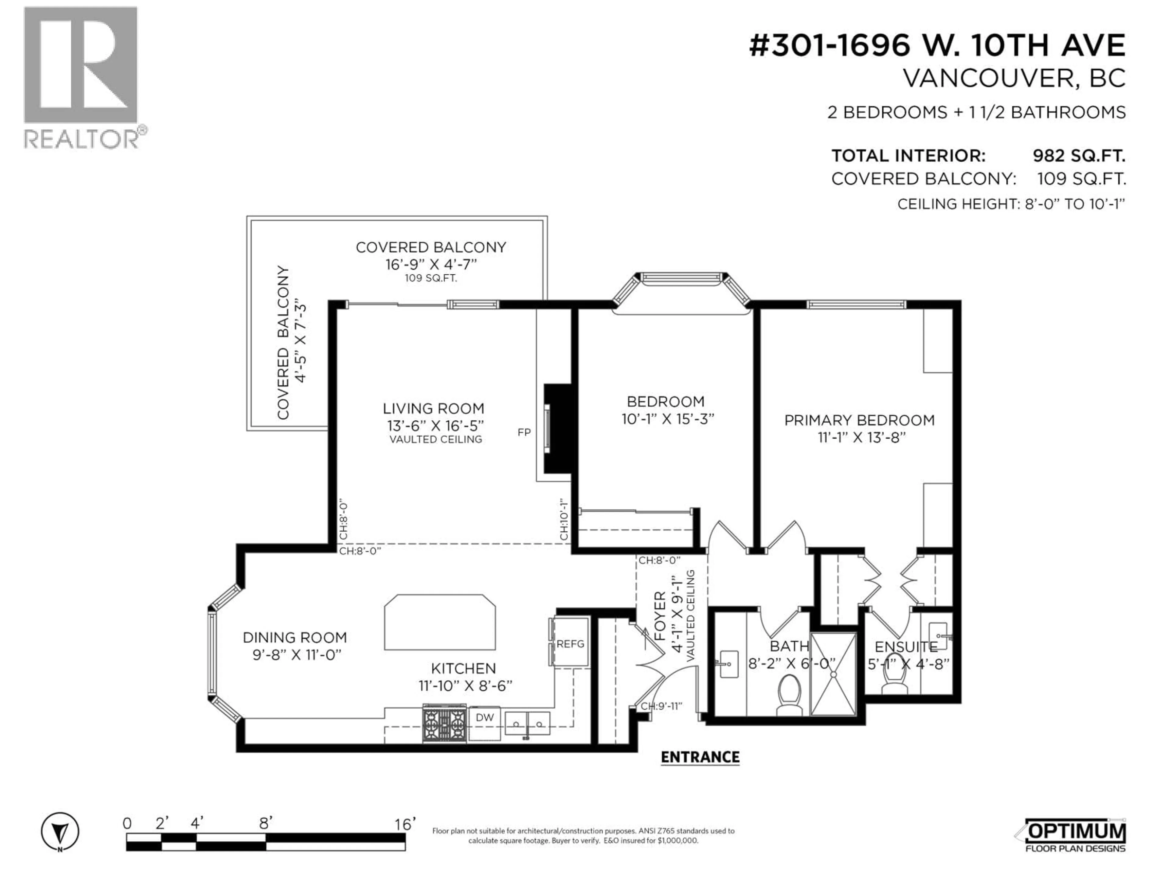 Floor plan for 301 - 1696 10TH AVENUE, Vancouver British Columbia V6J2A1