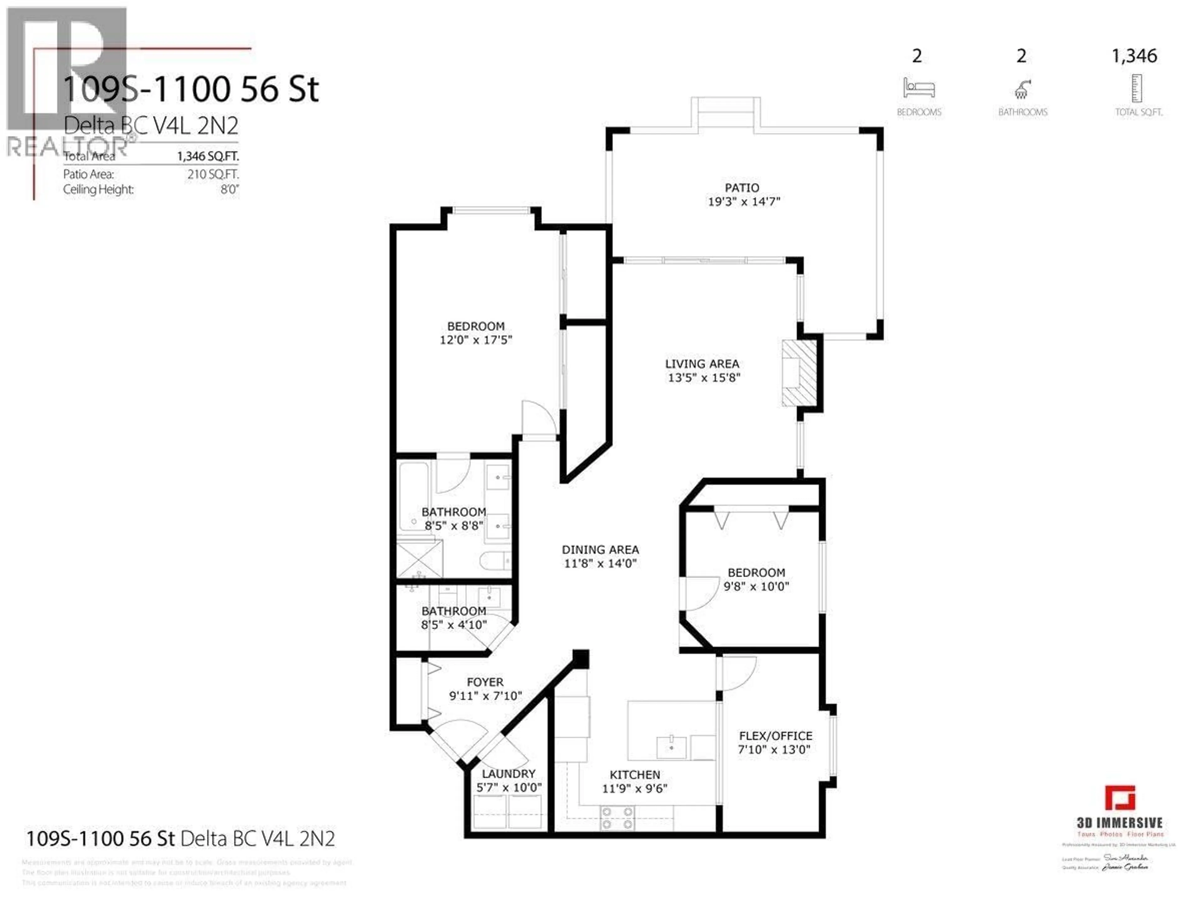 Floor plan for 109S - 1100 56 STREET, Delta British Columbia V4L2N2