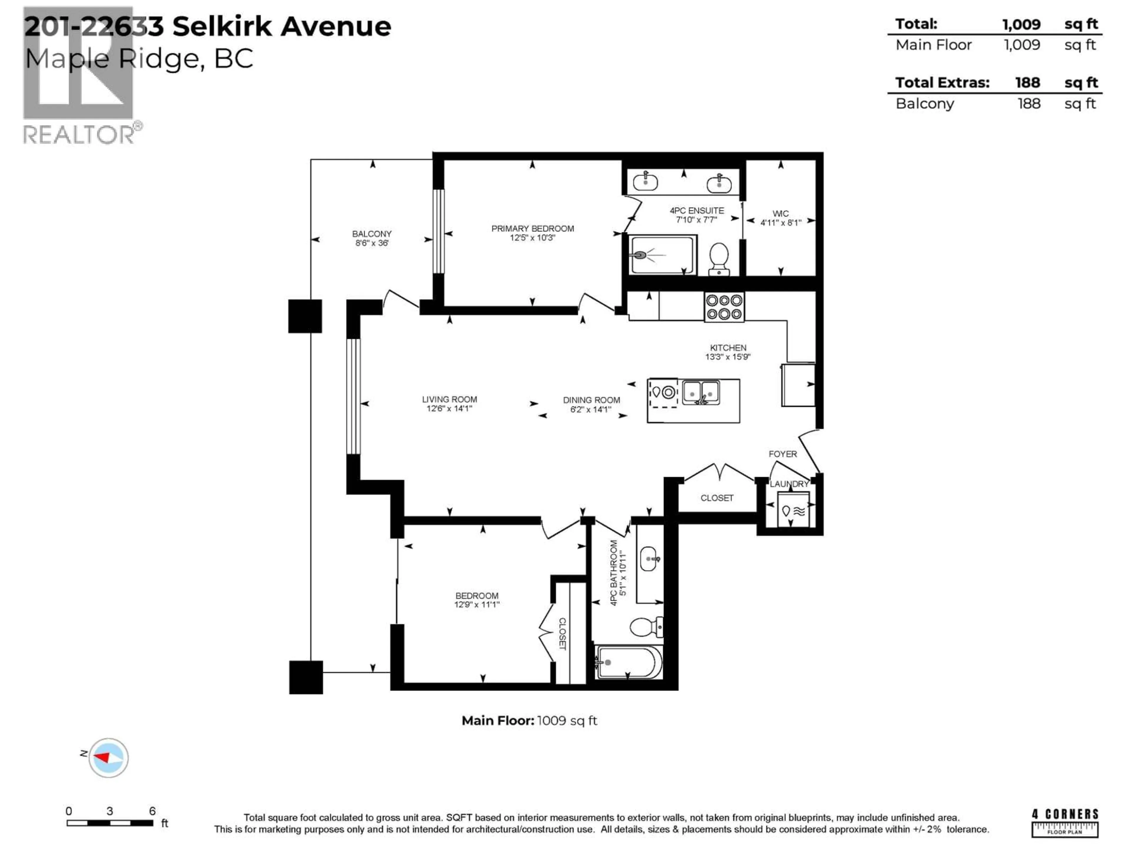 Floor plan for 201 - 22633 SELKIRK AVENUE, Maple Ridge British Columbia V2X1C7