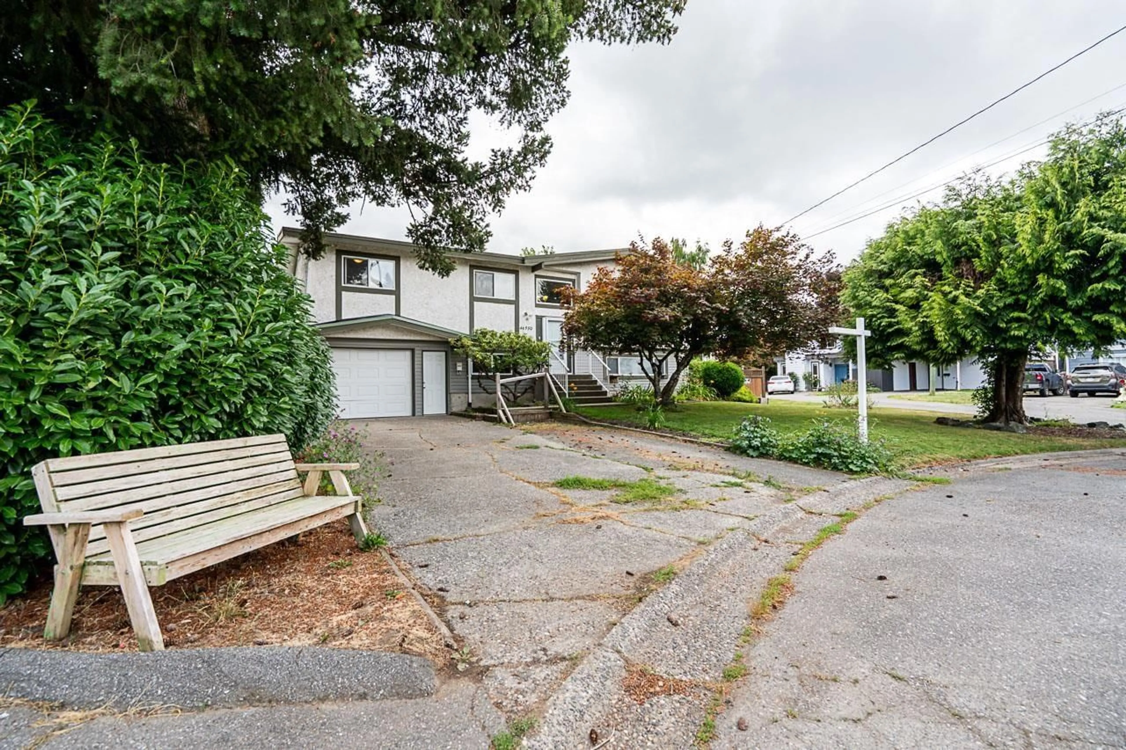 A pic from outside/outdoor area/front of a property/back of a property/a pic from drone, street for 46350 MCCAFFREY BOULEVARD, Chilliwack British Columbia V2P1E1
